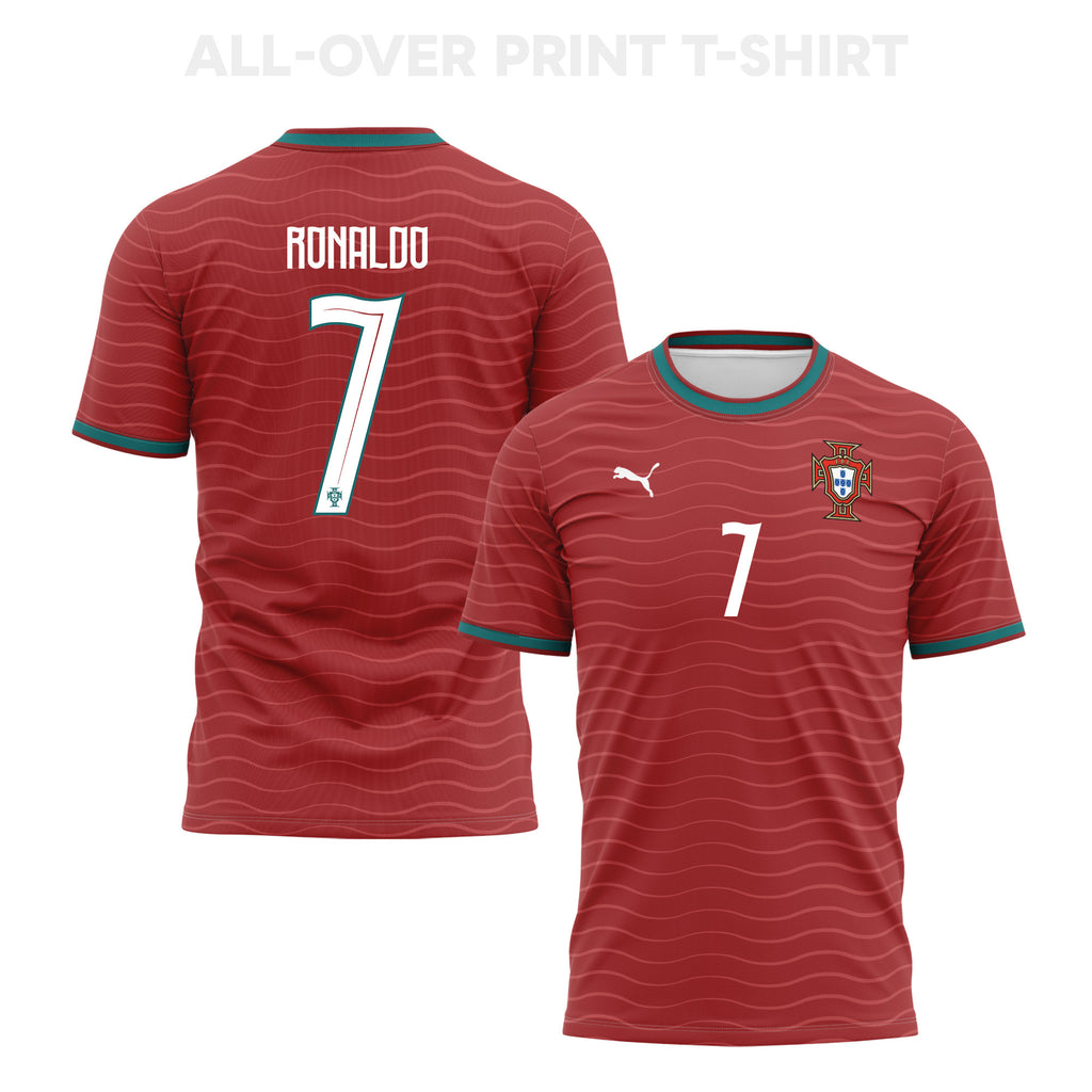 Cristiano Ronaldo 7 Portugal 2026 Home 3D T-Shirt Fully Printed – Unisex, Red