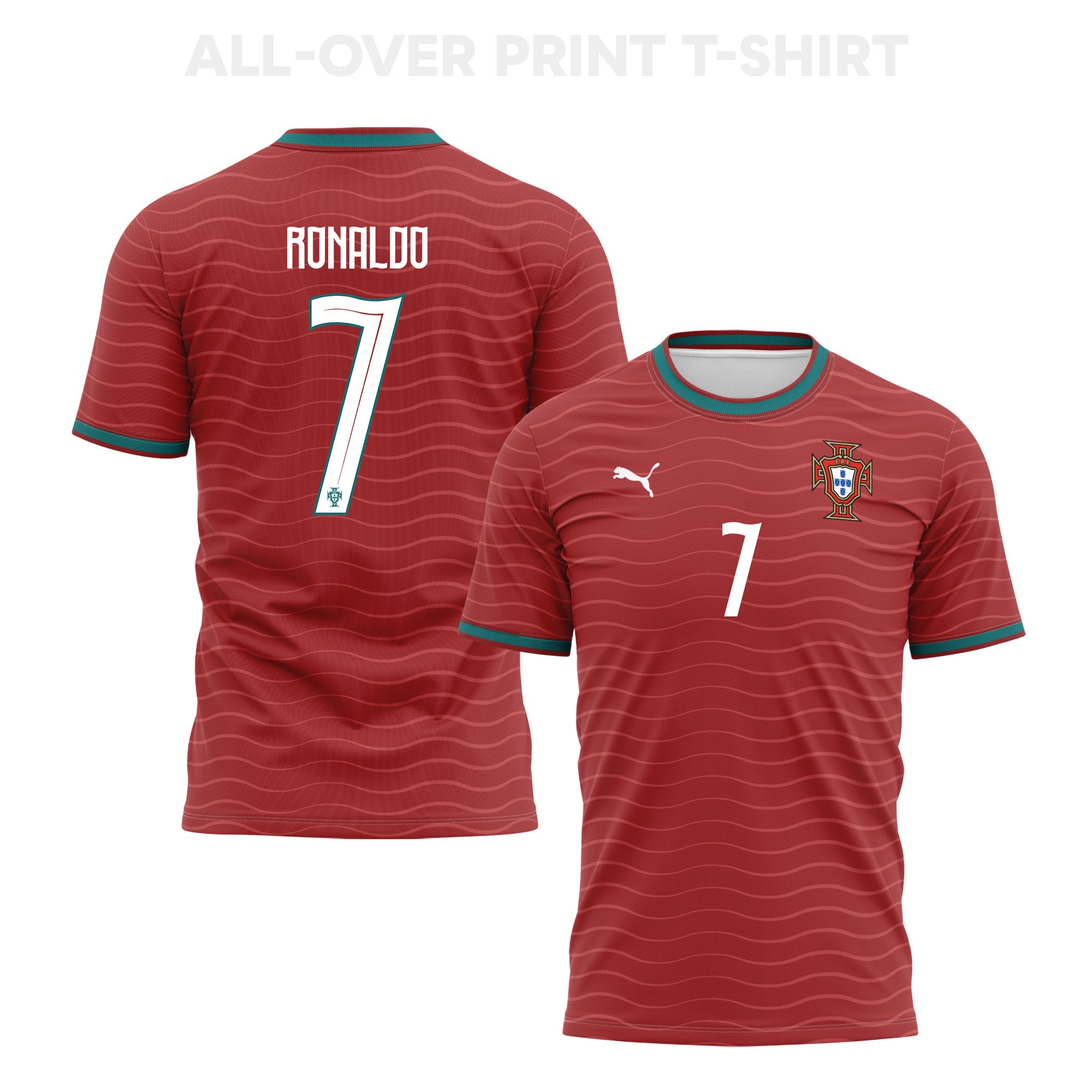 Cristiano Ronaldo 7 Portugal 2026 Home 3D T-Shirt Fully Printed – Unisex, Red