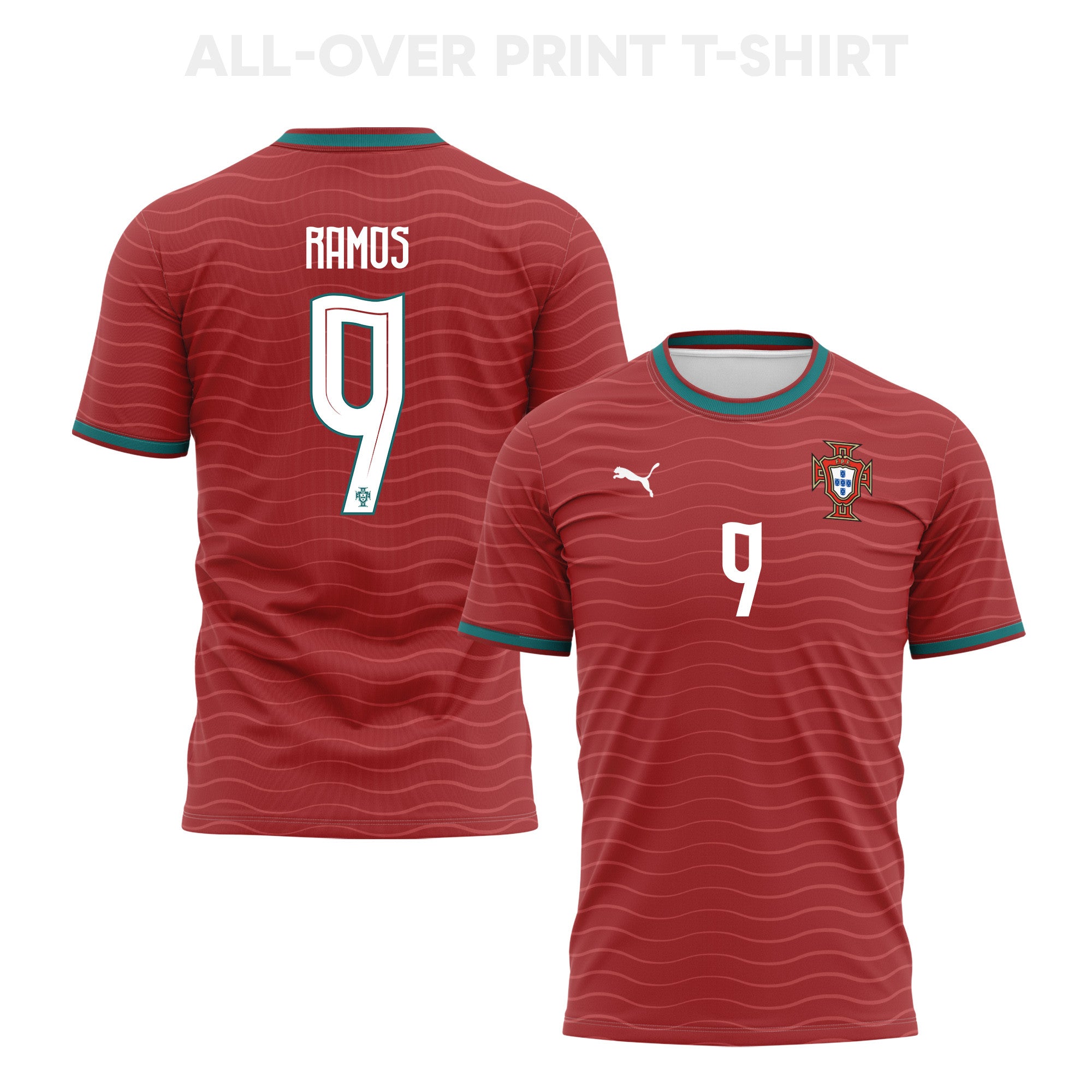 Gonçalo Ramos 9 Portugal 2026 Home 3D T-Shirt Fully Printed – Unisex, Red