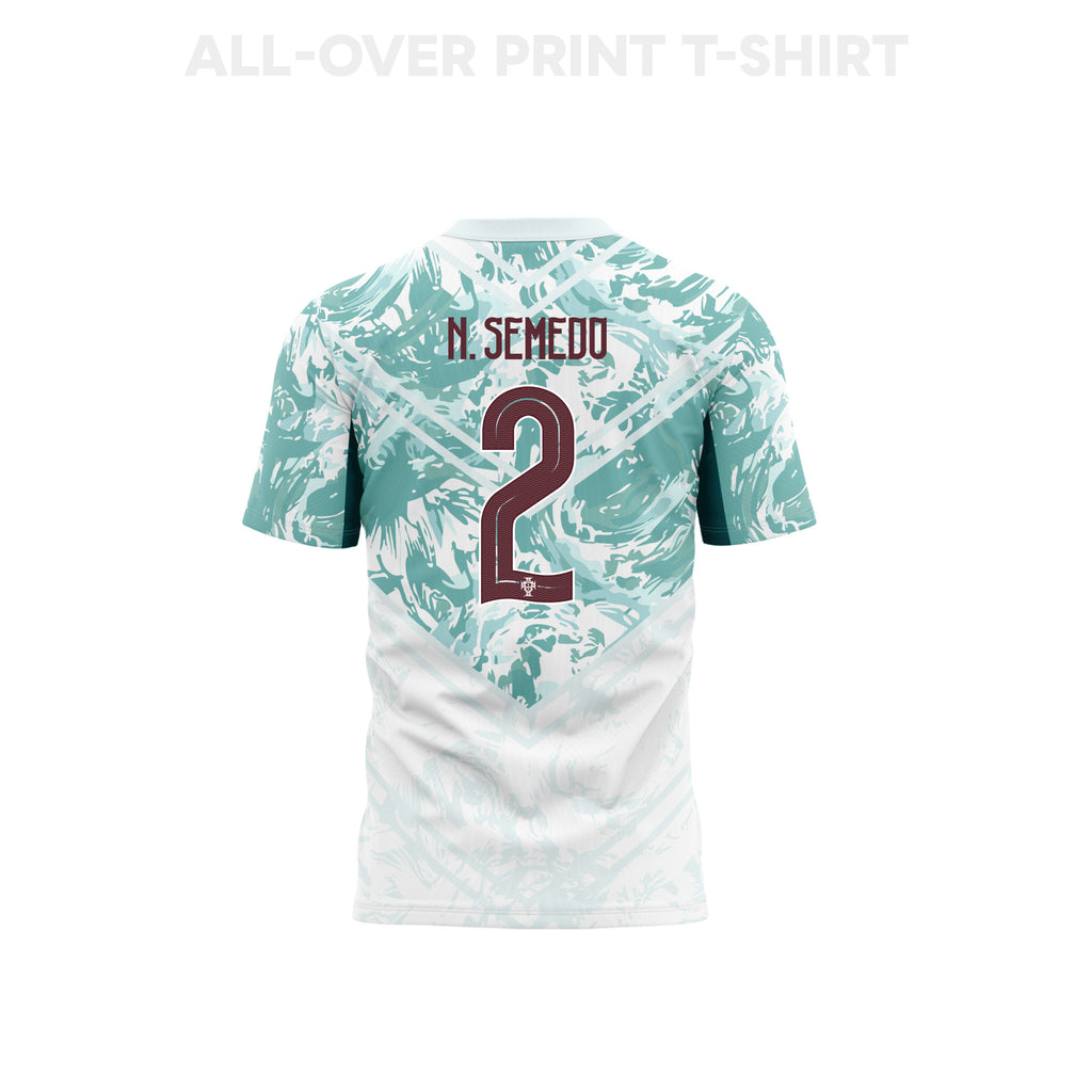 Nélson Semedo 2 Youth Portugal 2026 Away 3D T-shirt Fully Printed – White