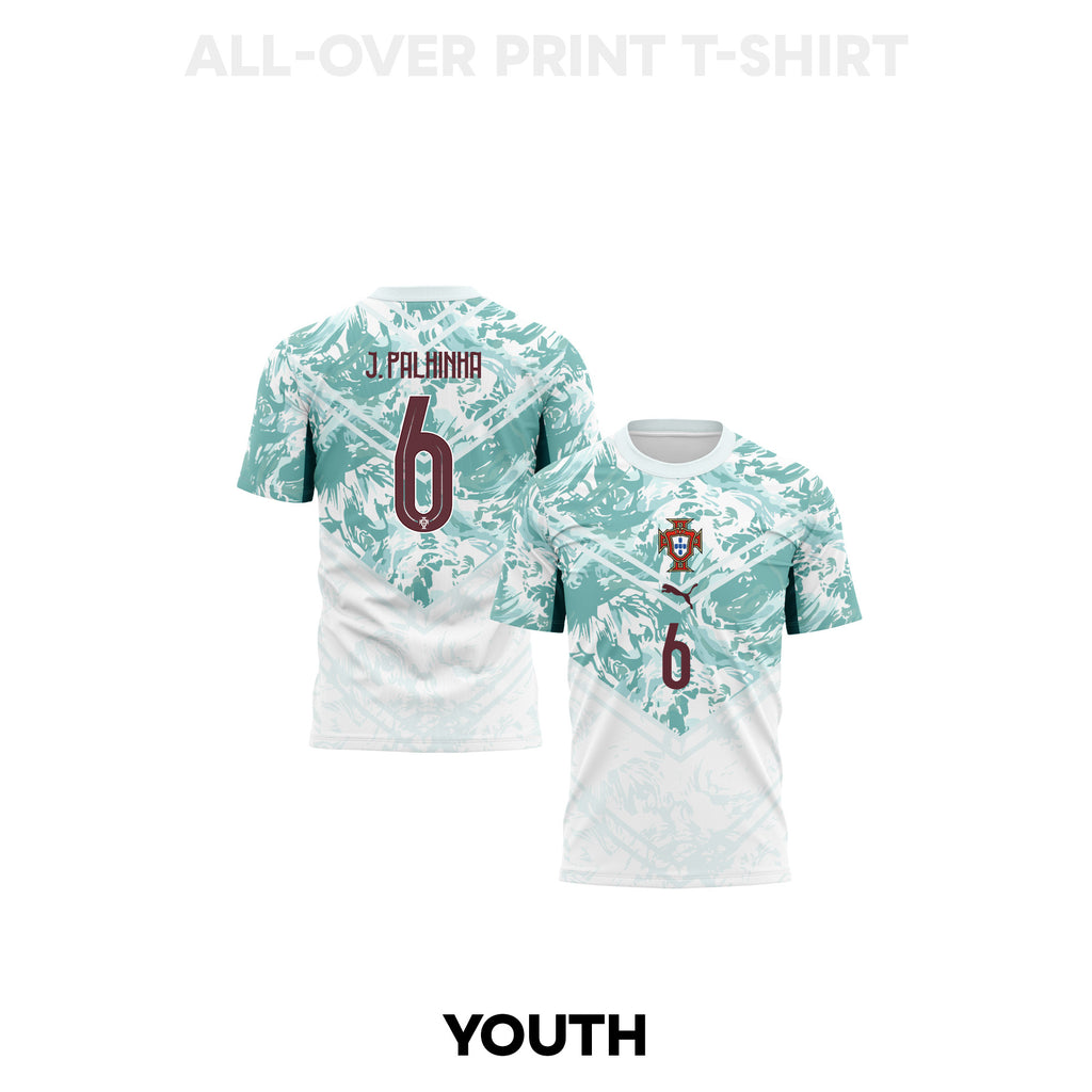 João Palhinha 6 Youth Portugal 2026 Away 3D T-shirt Fully Printed – White