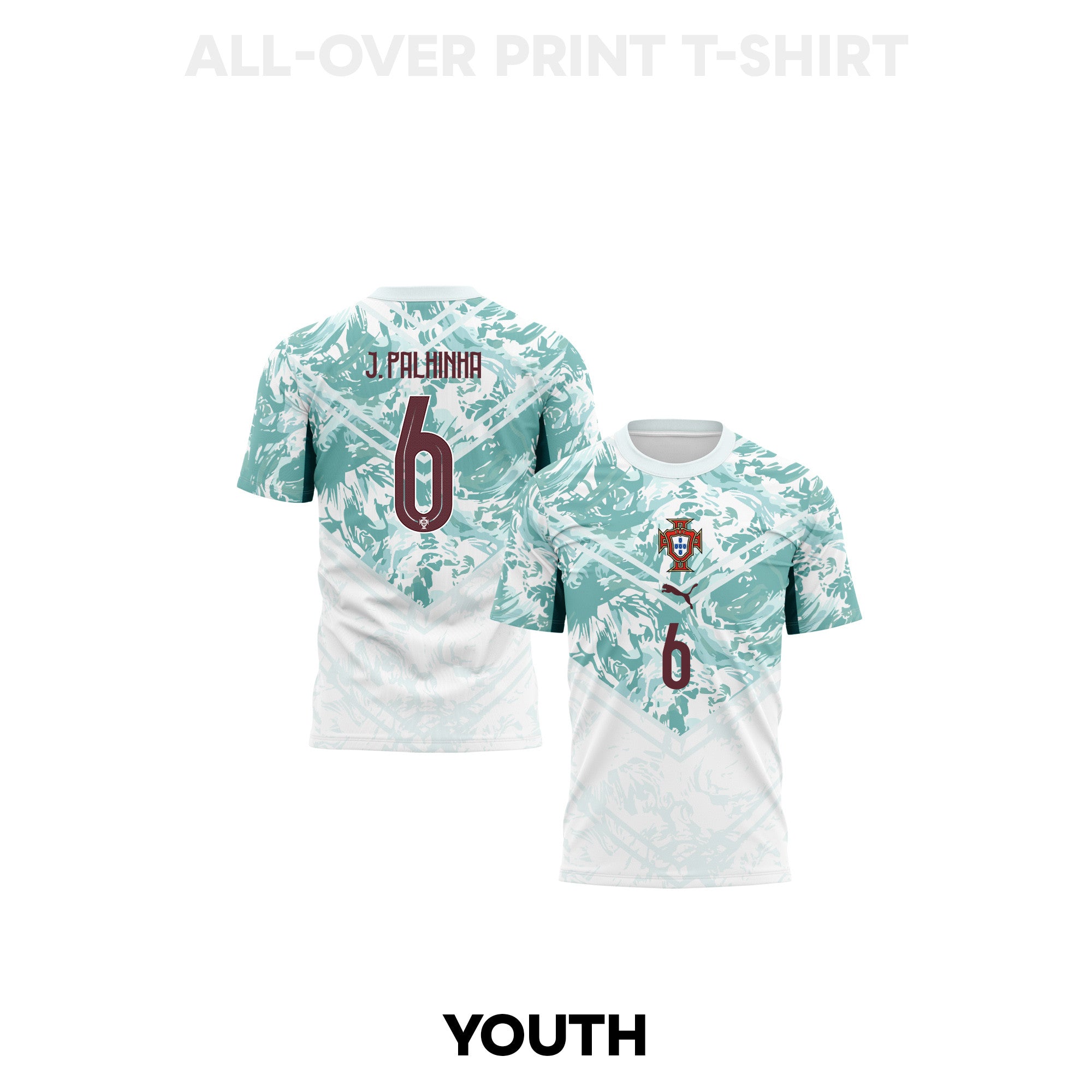 João Palhinha 6 Youth Portugal 2026 Away 3D T-shirt Fully Printed – White