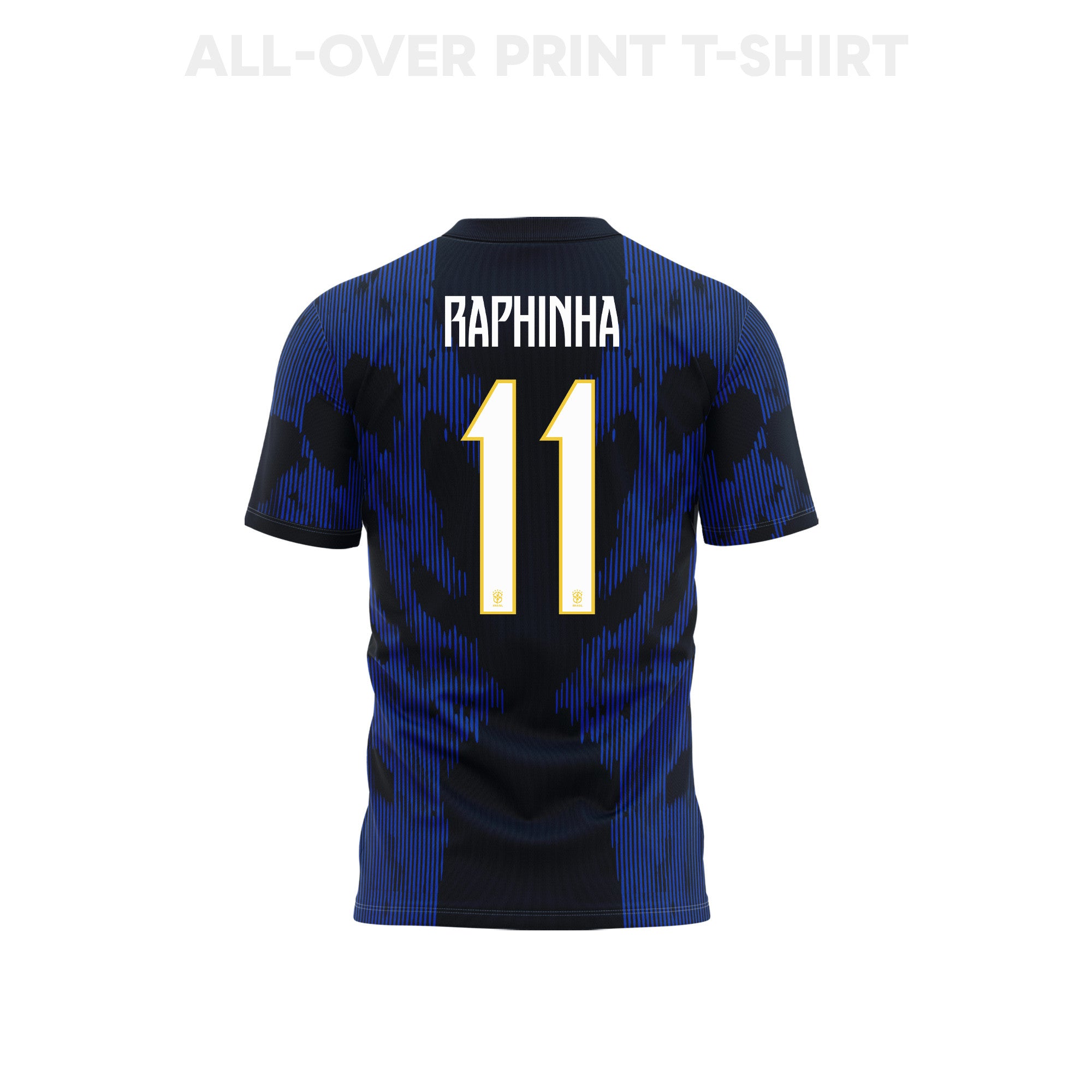 Raphinha 11 Brazil 2026 Away 3D T-Shirt Fully Printed – Unisex, Blue