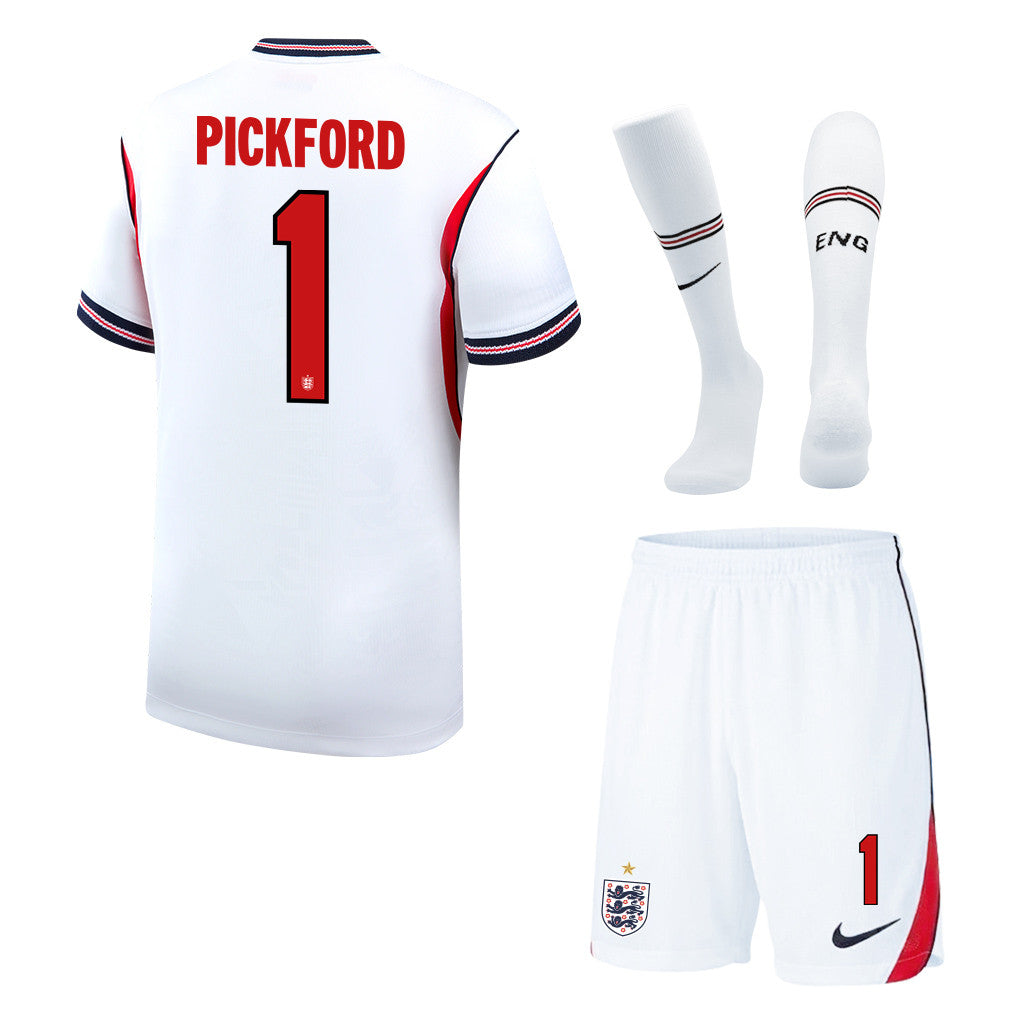Jordan Pickford 1 England 2026 Home Men Kit Set – White
