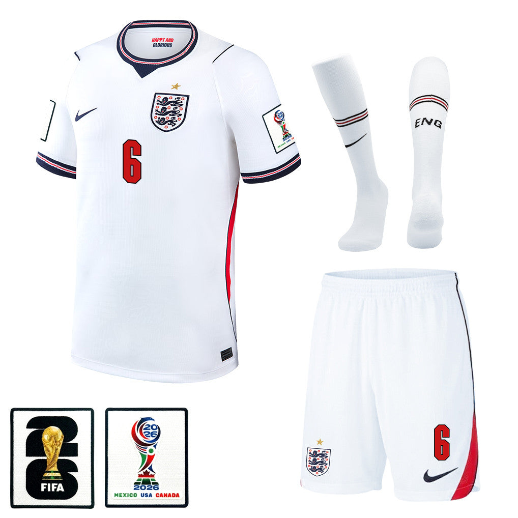 Trevoh Chalobah 6 England 2026 Home Men Kit Set – White
