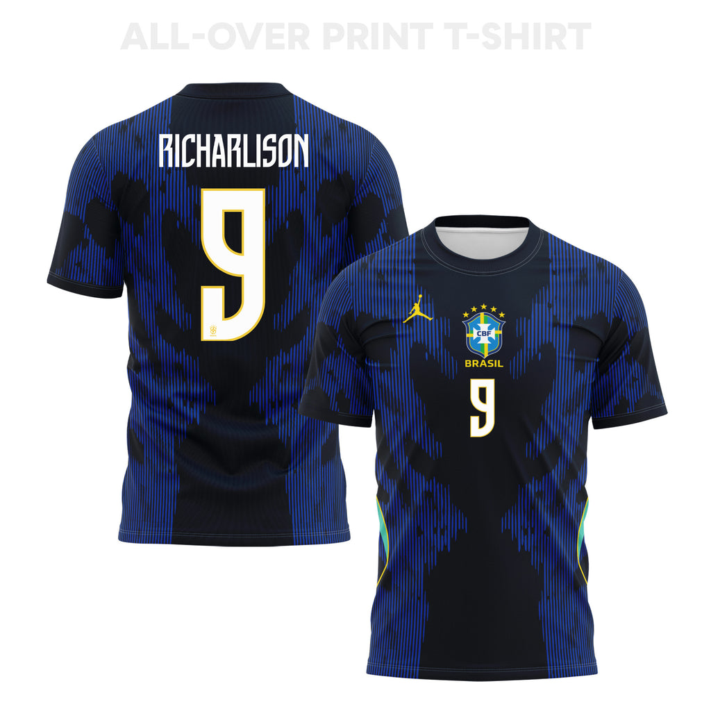 Richarlison 9 Brazil 2026 Away 3D T-Shirt Fully Printed – Unisex, Blue