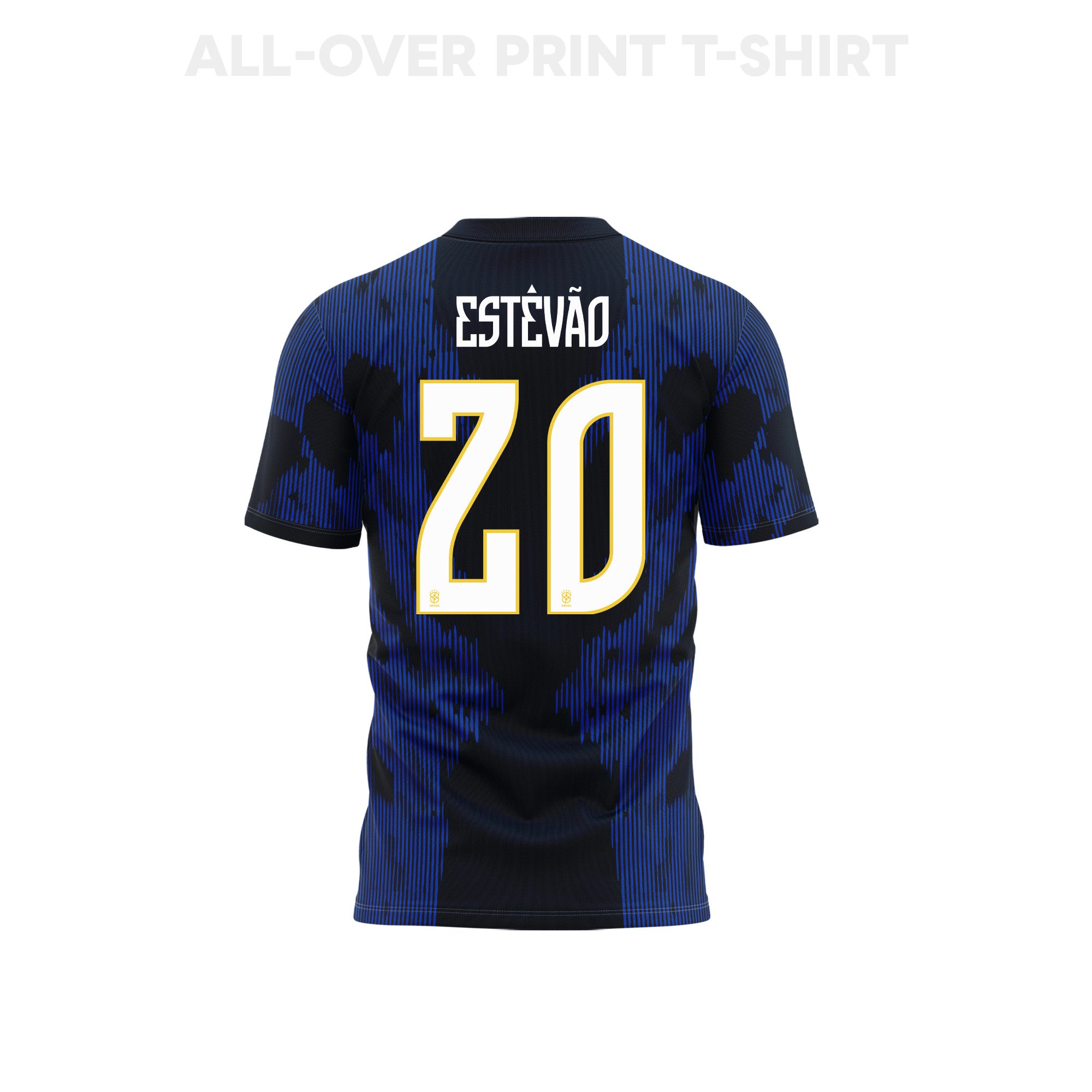 Estêvão 20 Brazil 2026 Away 3D T-Shirt Fully Printed – Unisex, Blue