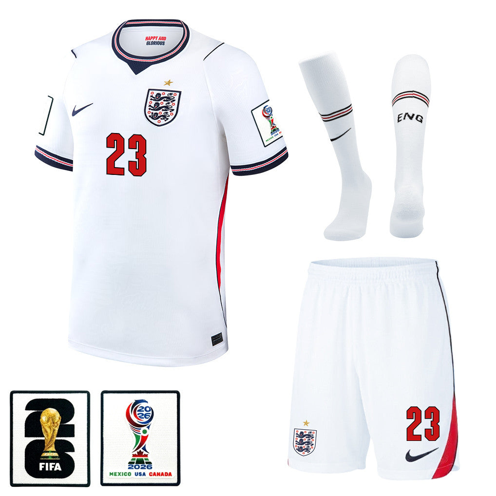 Elliot Anderson 23 England 2026 Home Men Kit Set – White