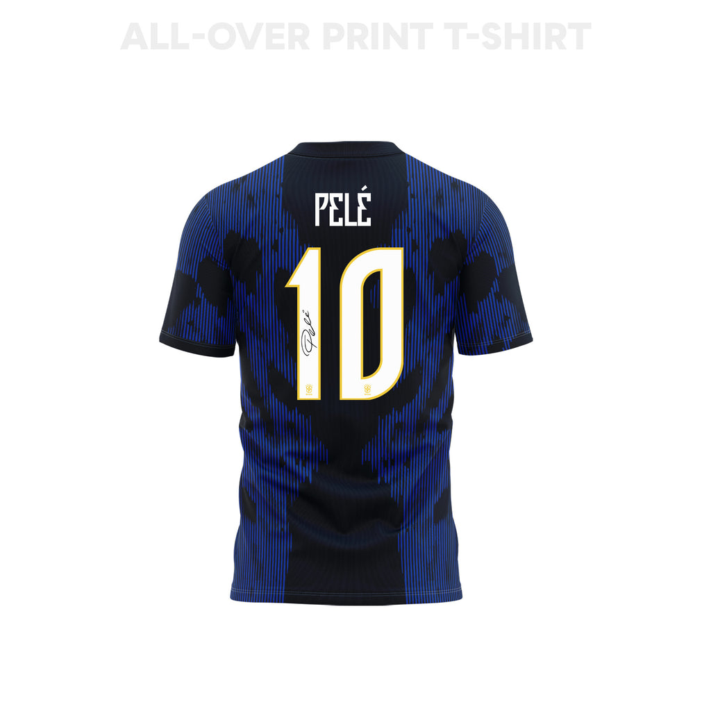 Pelé 10 Brazil 2026 Away 3D T-Shirt Fully Printed – Unisex, Blue