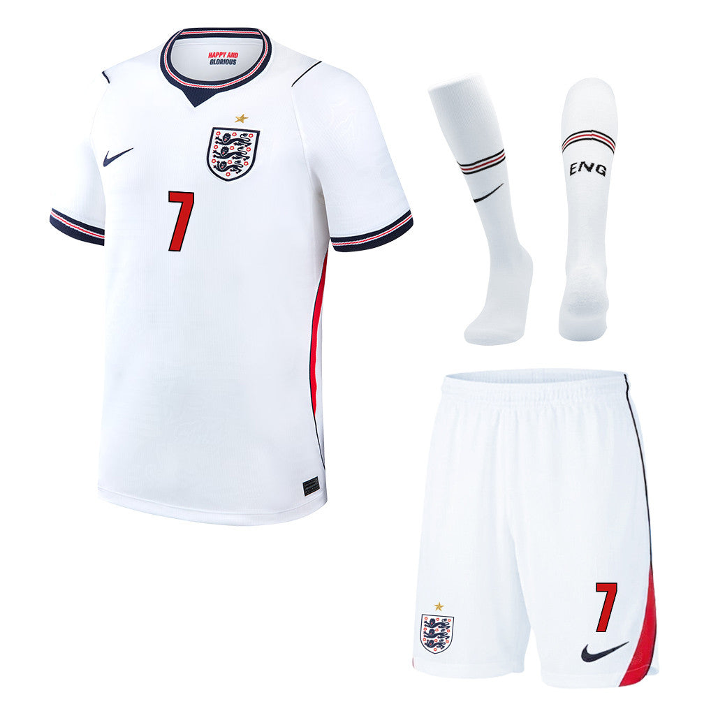 Bukayo Saka 7 England 2026 Home Men Kit Set – White
