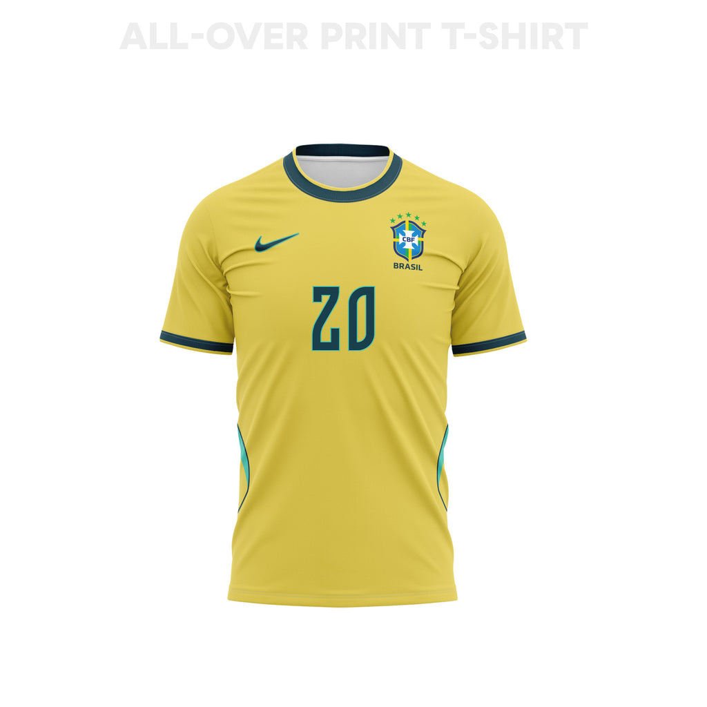 Estêvão 20 Brazil 2026 Home 3D T-Shirt Fully Printed – Unisex, Yellow