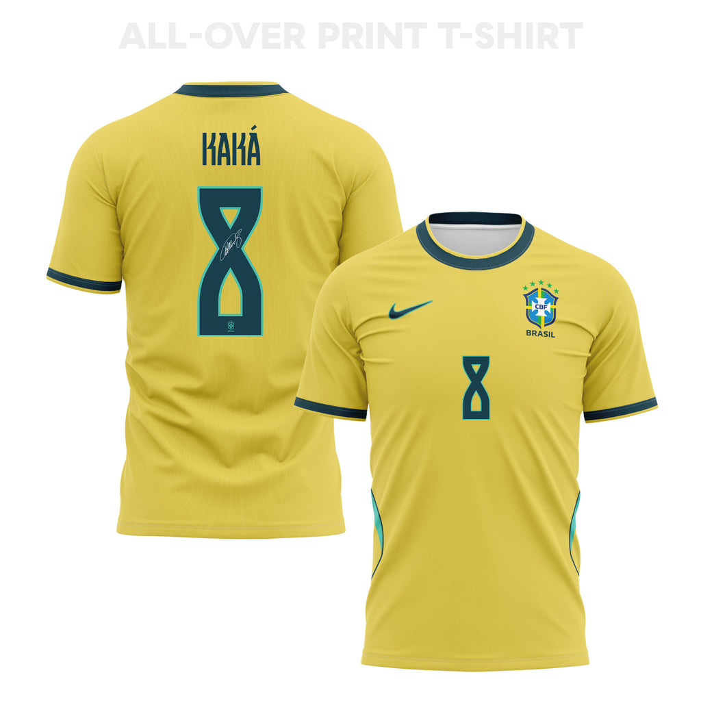 Kaká 8 Brazil 2026 Home 3D T-Shirt Fully Printed – Unisex, Yellow