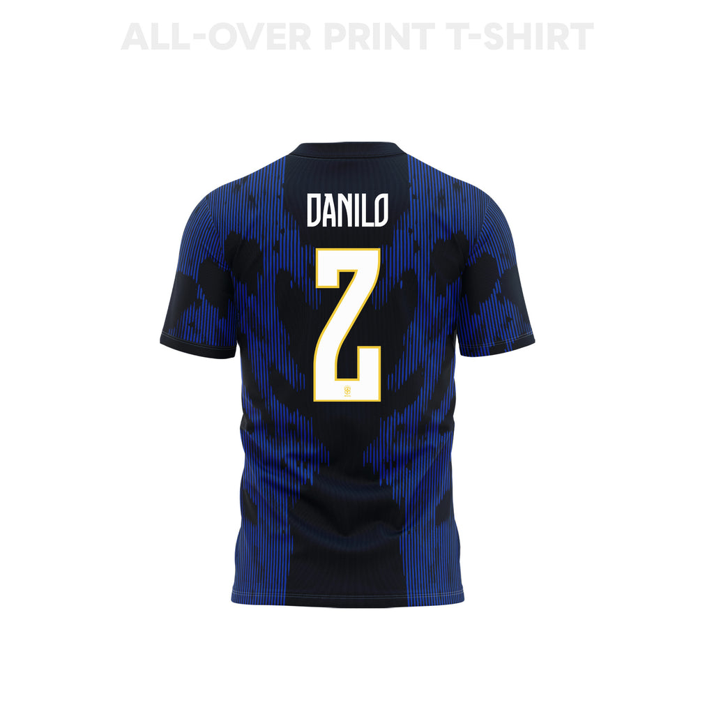 Danilo 2 Youth Brazil 2026 Away 3D T-shirt Fully Printed – Blue
