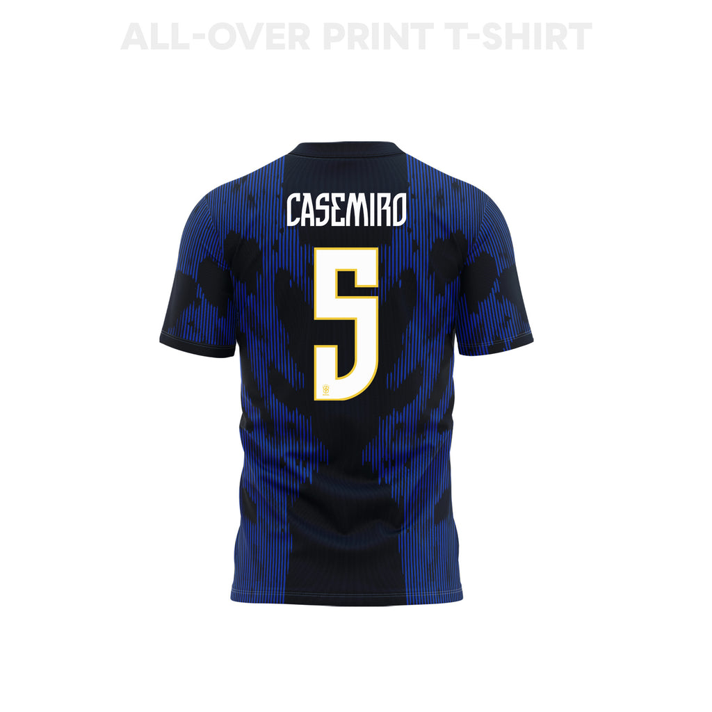 Casemiro 5 Youth Brazil 2026 Away 3D T-shirt Fully Printed – Blue