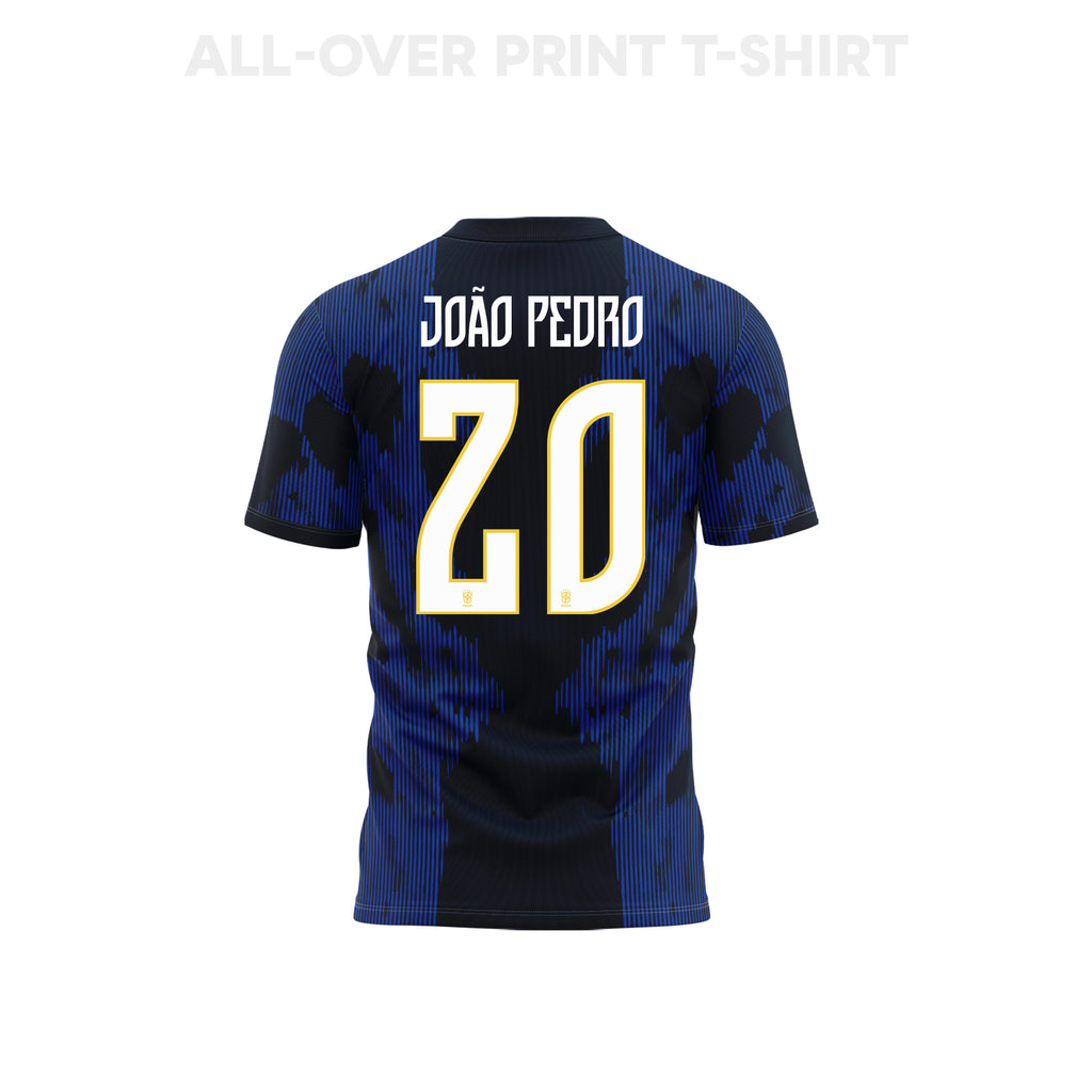 João Pedro 20 Youth Brazil 2026 Away 3D T-shirt Fully Printed – Blue