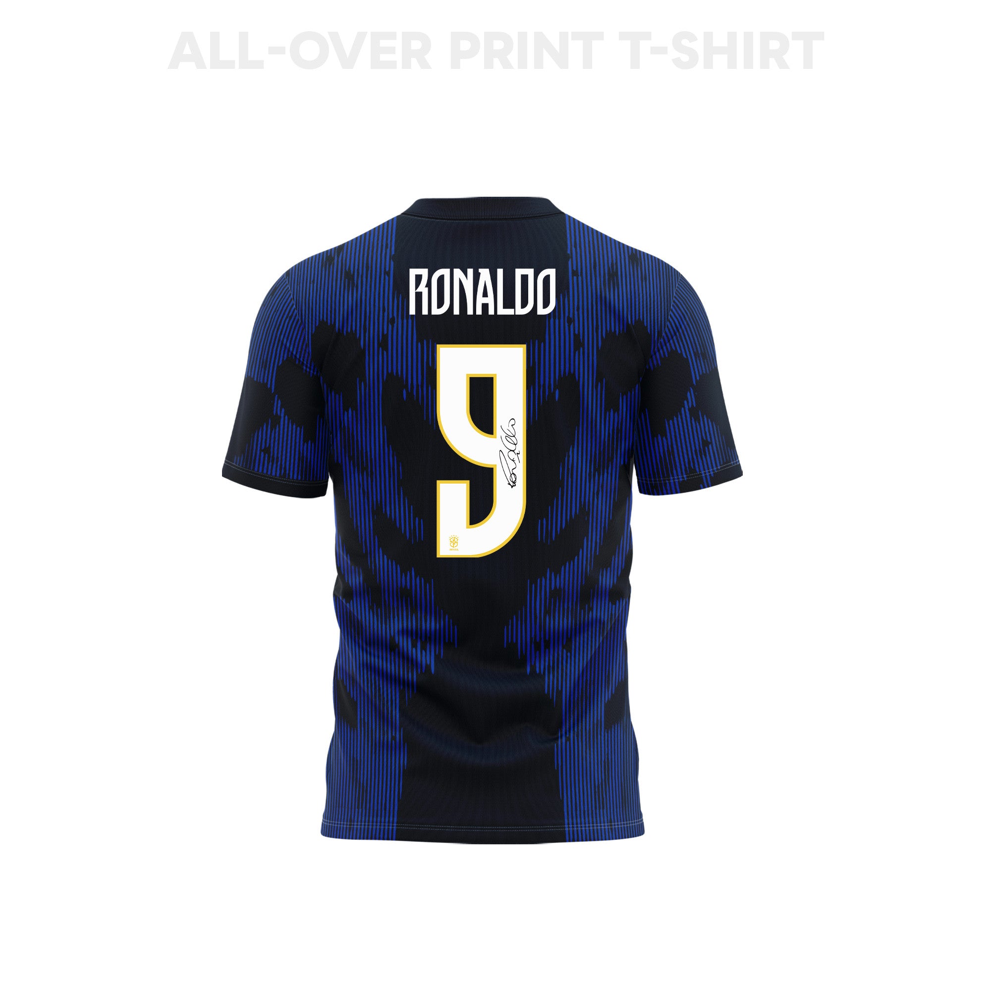 Ronaldo Nazário 9 Youth Brazil 2026 Away 3D T-shirt Fully Printed – Blue