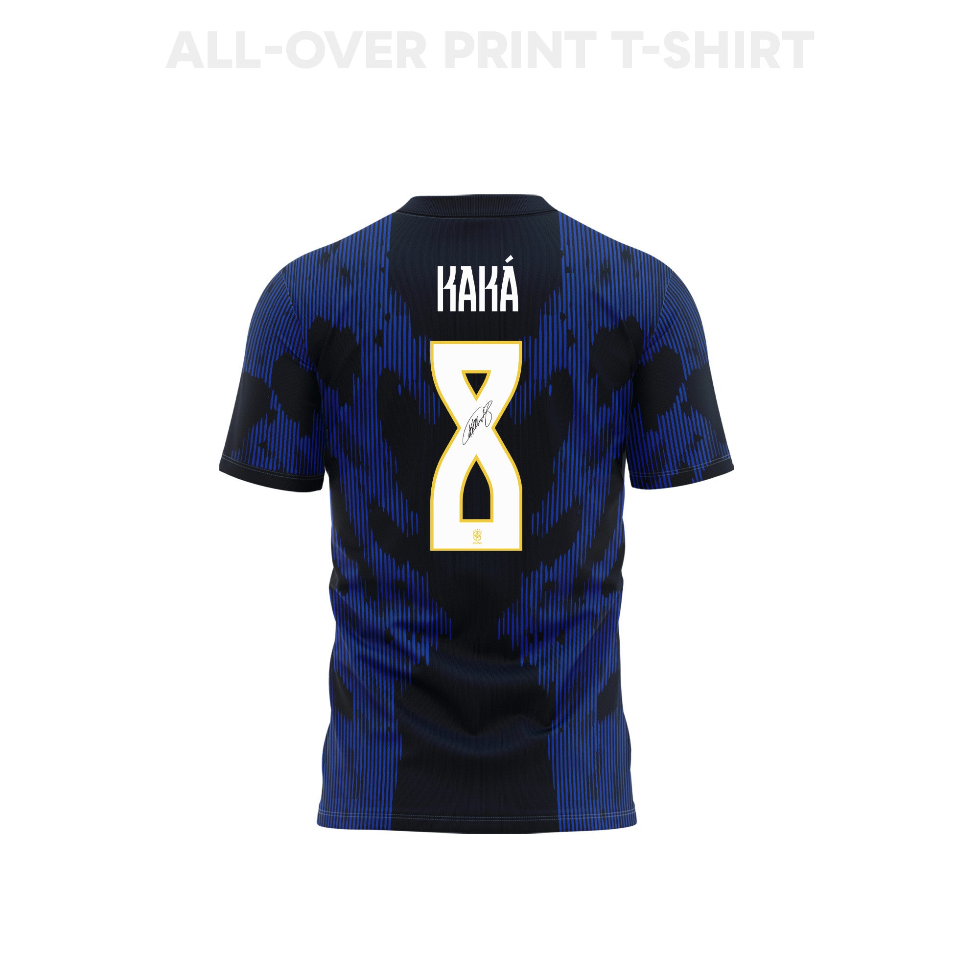 Kaká 8 Youth Brazil 2026 Away 3D T-shirt Fully Printed – Blue