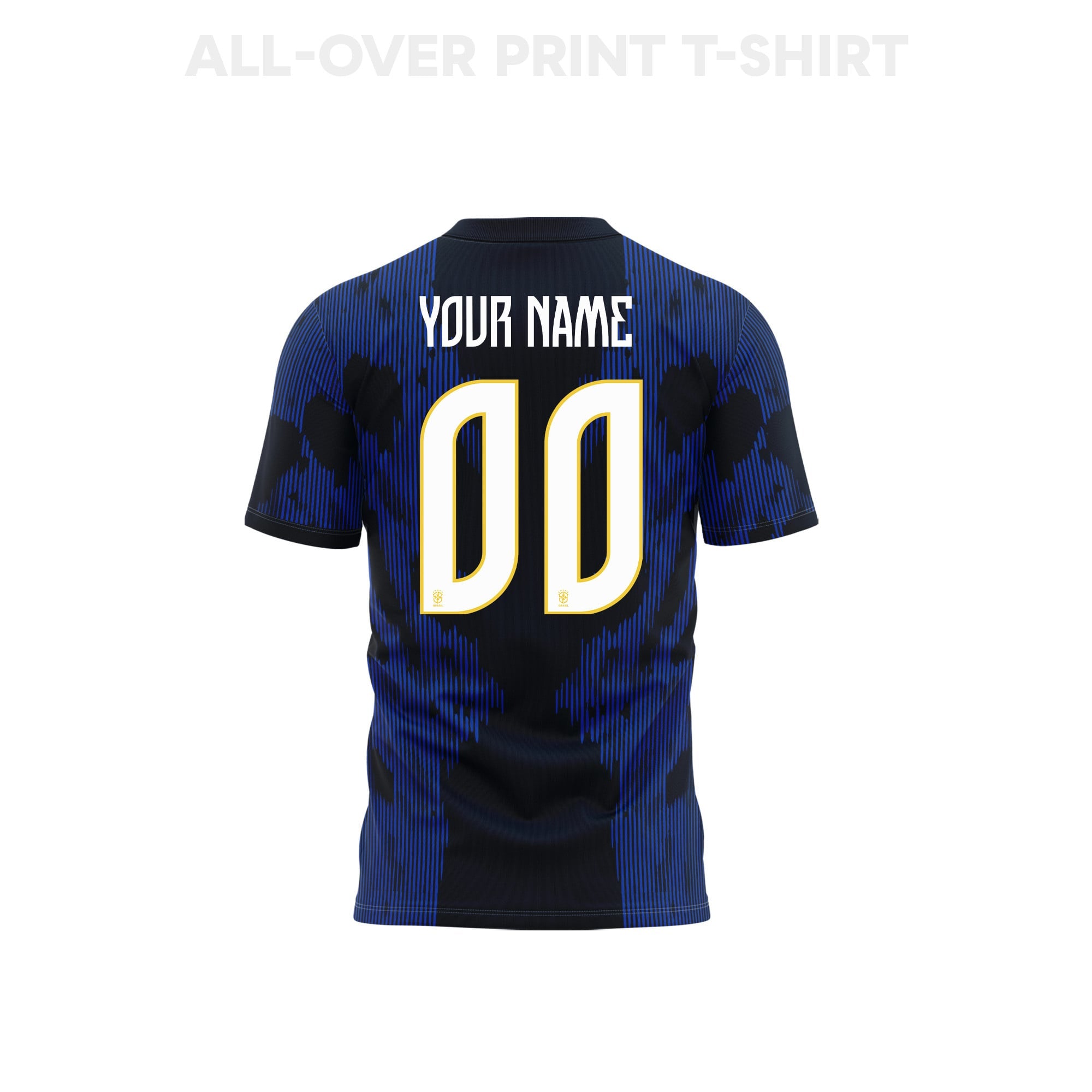 Brazil 2026 Youth Away 3D T-shirt Fully Printed – Personalized – Blue