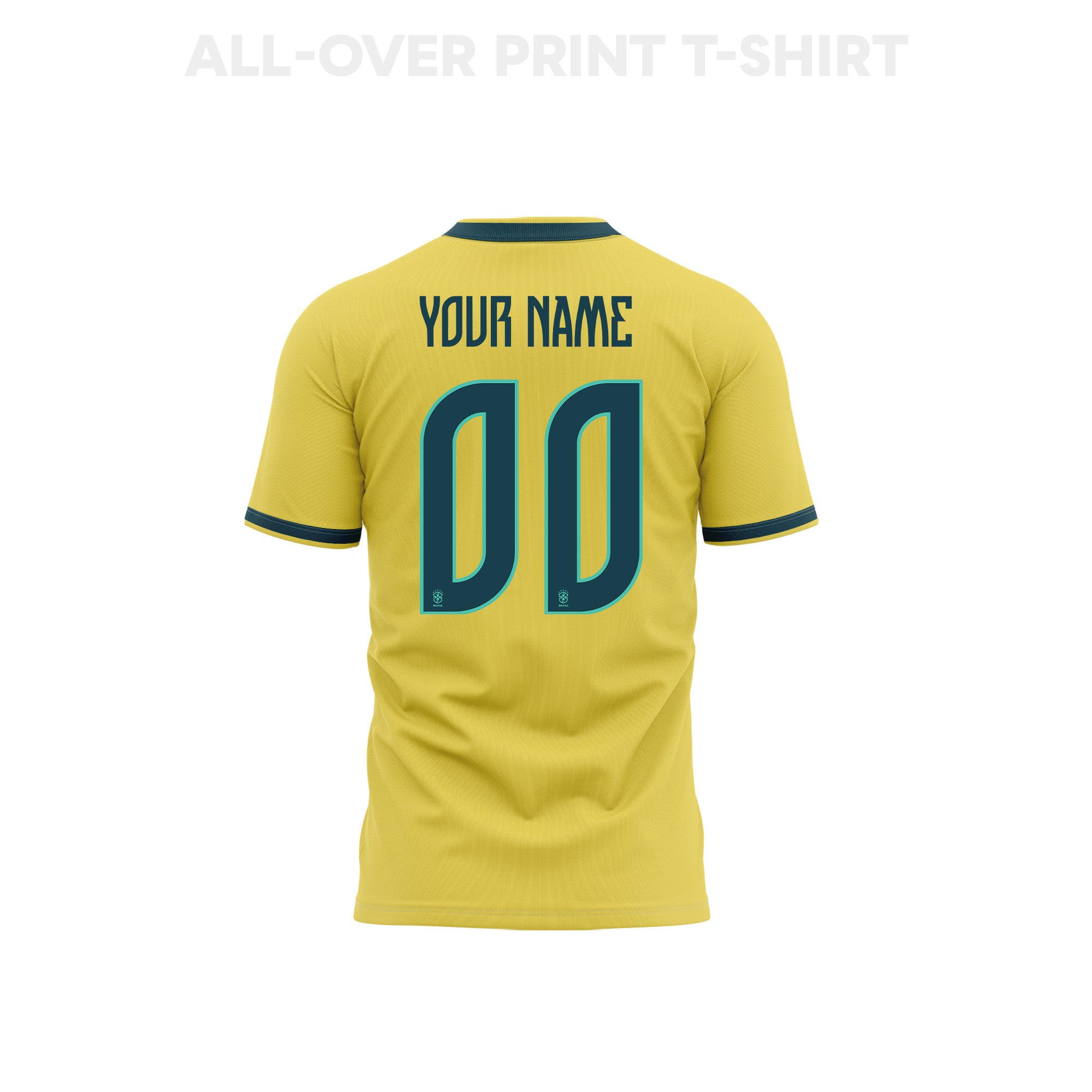 Brazil 2026 Youth Home 3D T-shirt Fully Printed – Personalized – Yellow