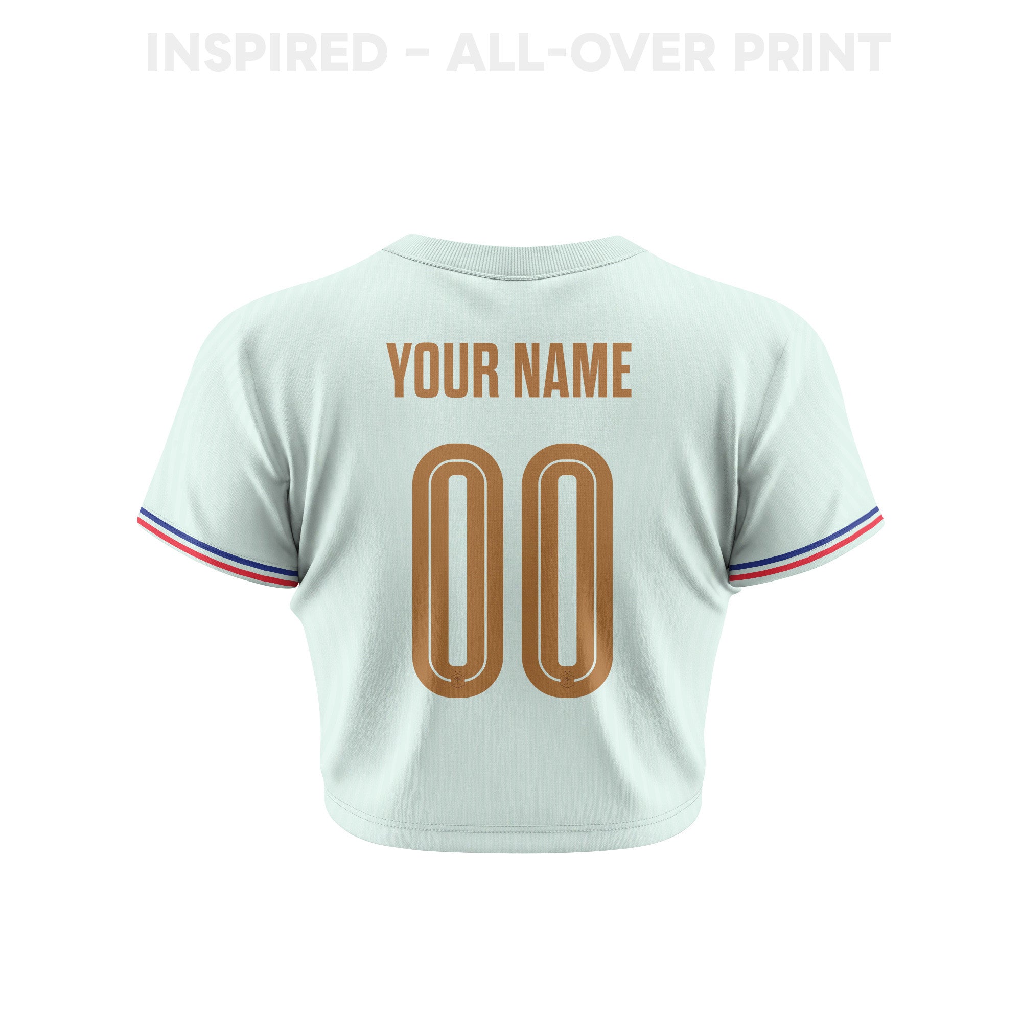 France 2026 Women's Away All-Over Print Cropped Jersey - Personalized - Green