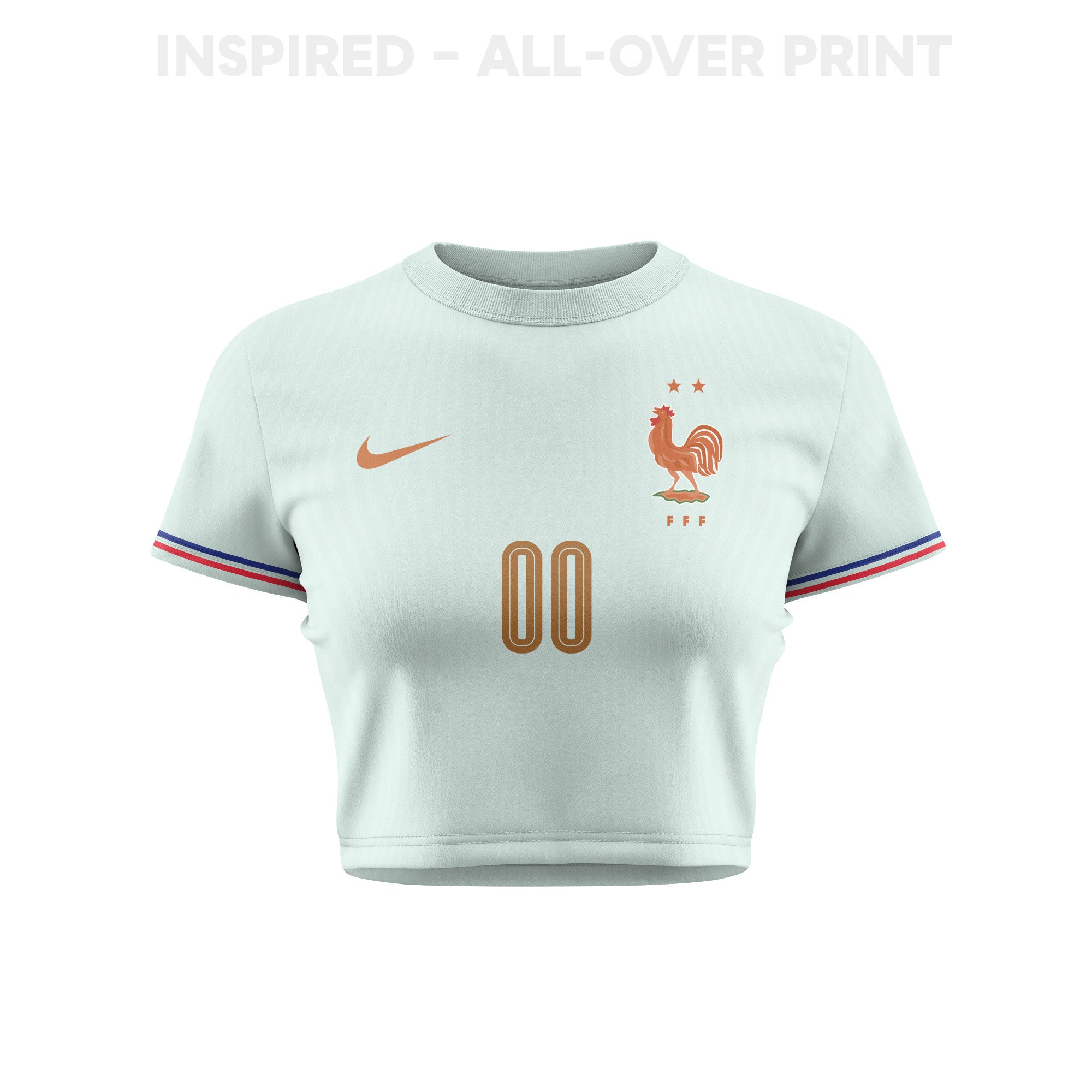 France 2026 Women's Away All-Over Print Cropped Jersey - Personalized - Green