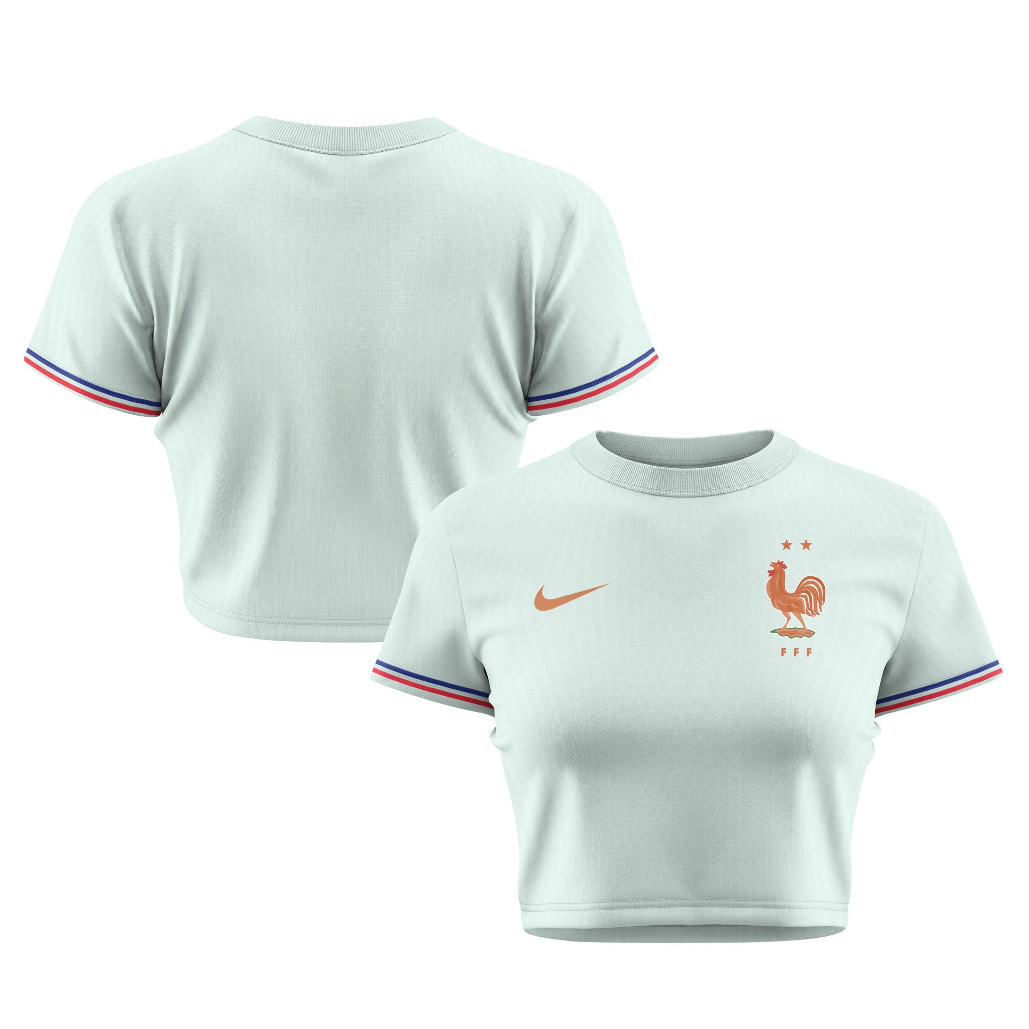 France 2026 Women's Away All-Over Print Cropped Jersey - Green