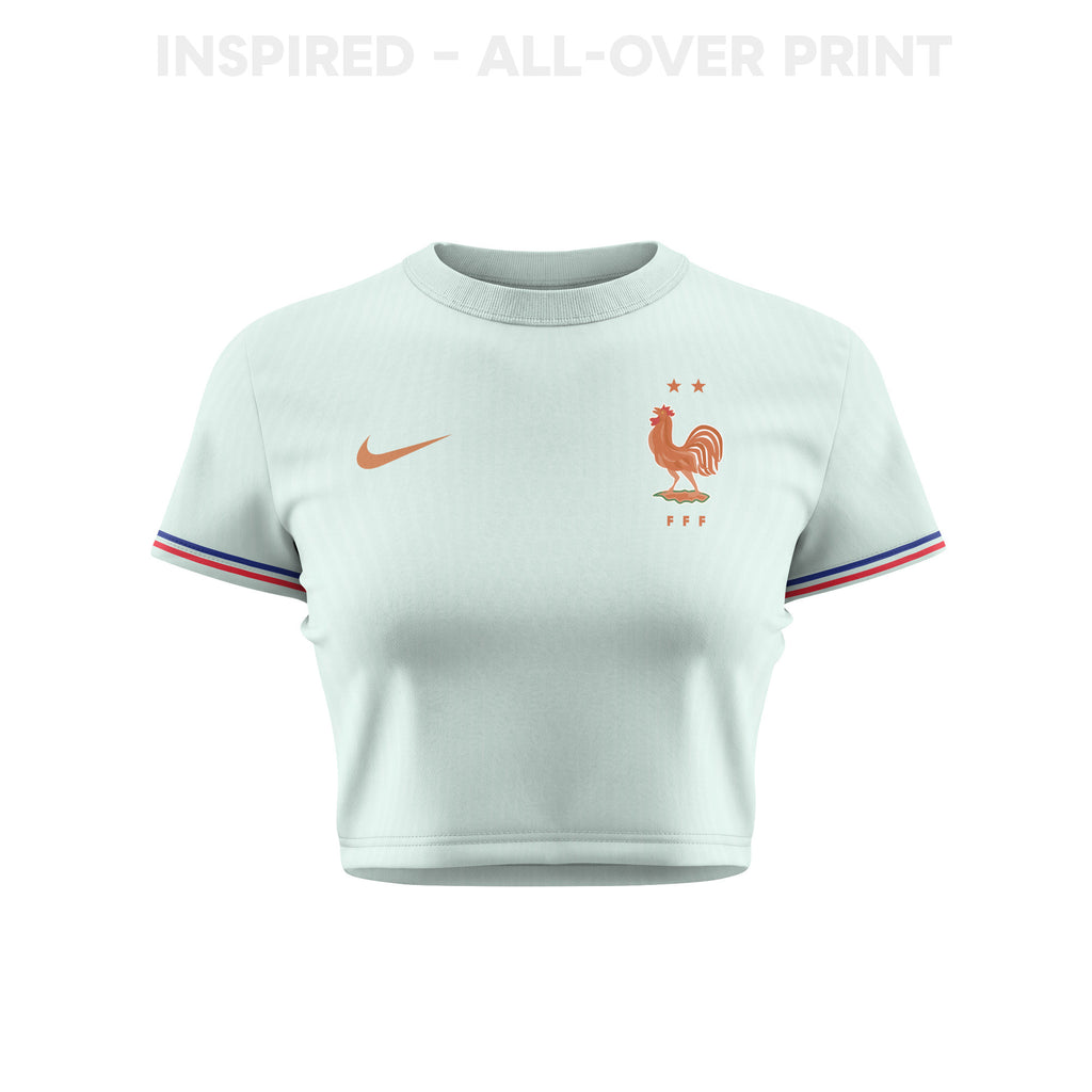 France 2026 Women's Away All-Over Print Cropped Jersey - Green