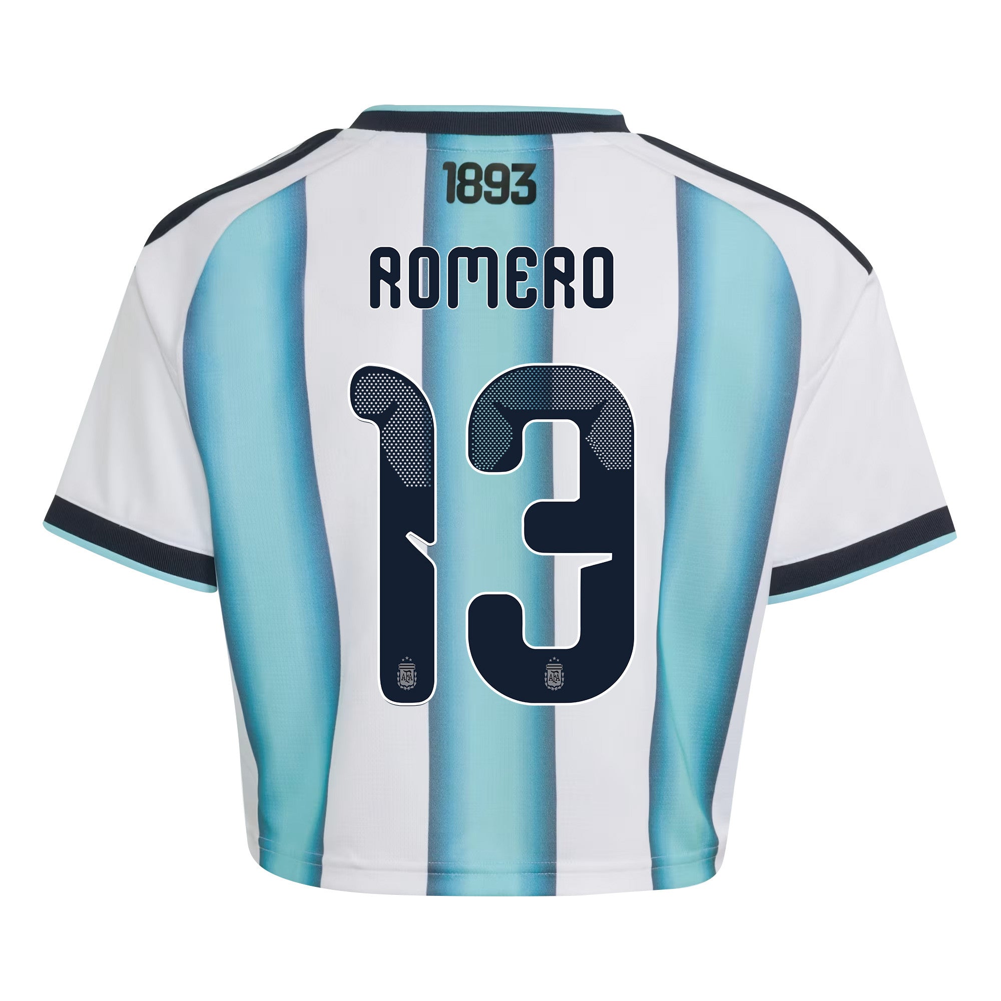 Cristian Romero 13 Argentina 2026 Home Women's Cropped Jersey - White