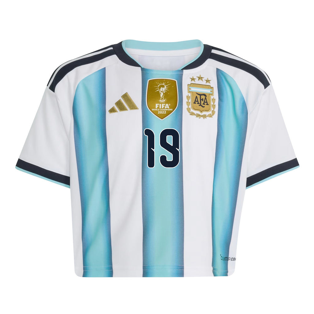 Nicolás Otamendi 19 Argentina 2026 Home Women's Cropped Jersey - White