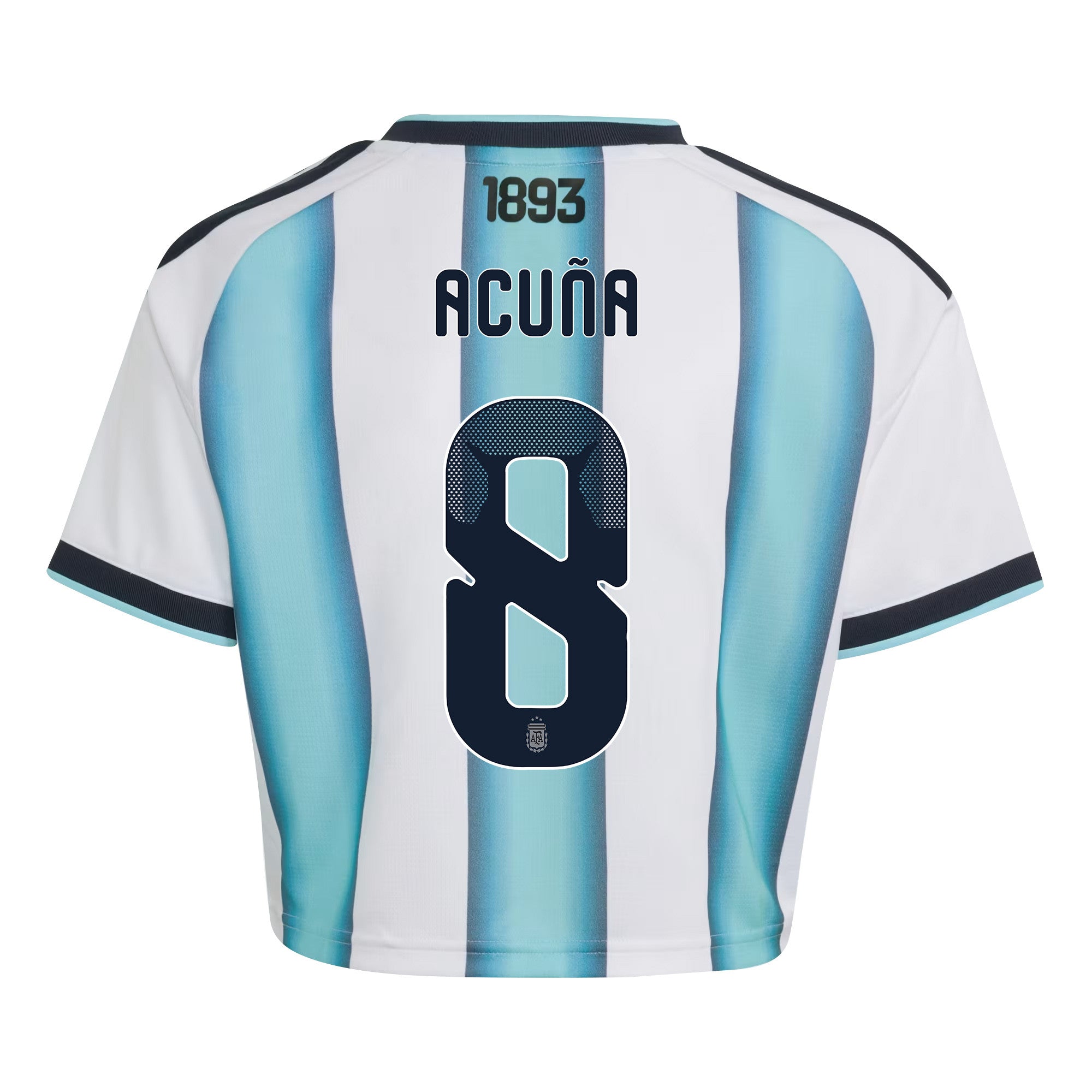 Marcos Acuña 8 Argentina 2026 Home Women's Cropped Jersey - White