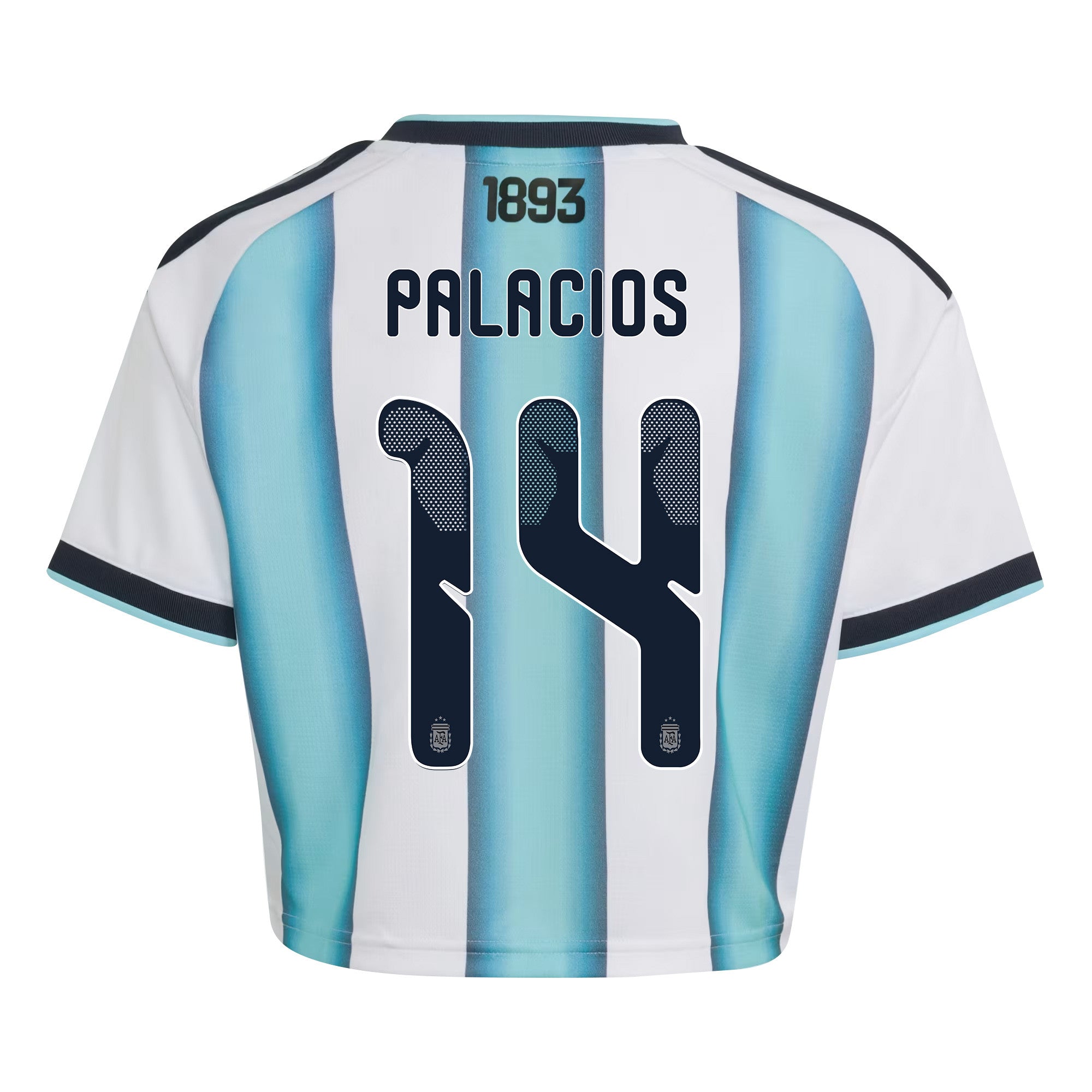Exequiel Palacios 14 Argentina 2026 Home Women's Cropped Jersey - White