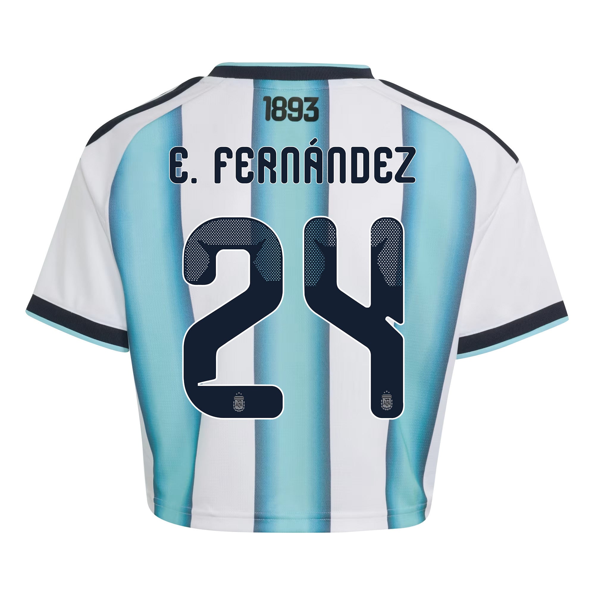 Enzo Fernández 24 Argentina 2026 Home Women's Cropped Jersey - White