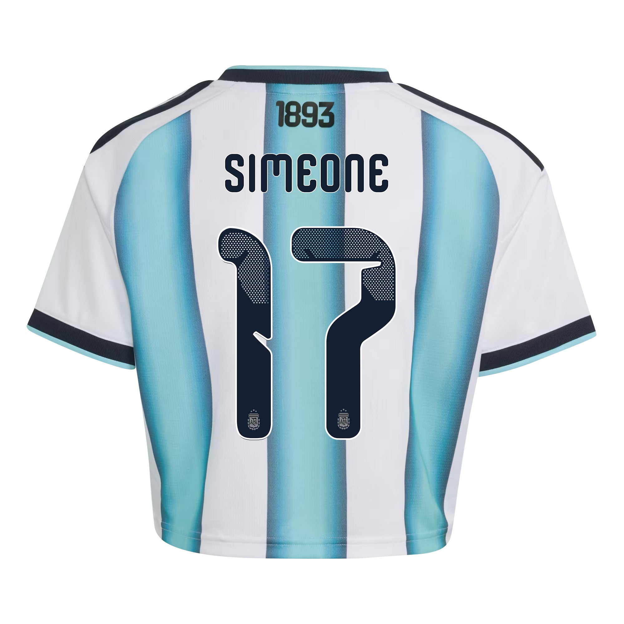 Giuliano Simeone 17 Argentina 2026 Home Women's Cropped Jersey - White