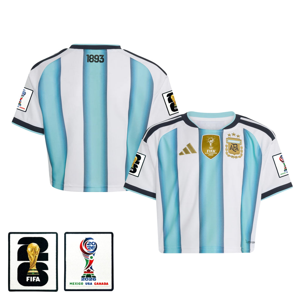 Argentina 2026 Home Women's Cropped Jersey - White