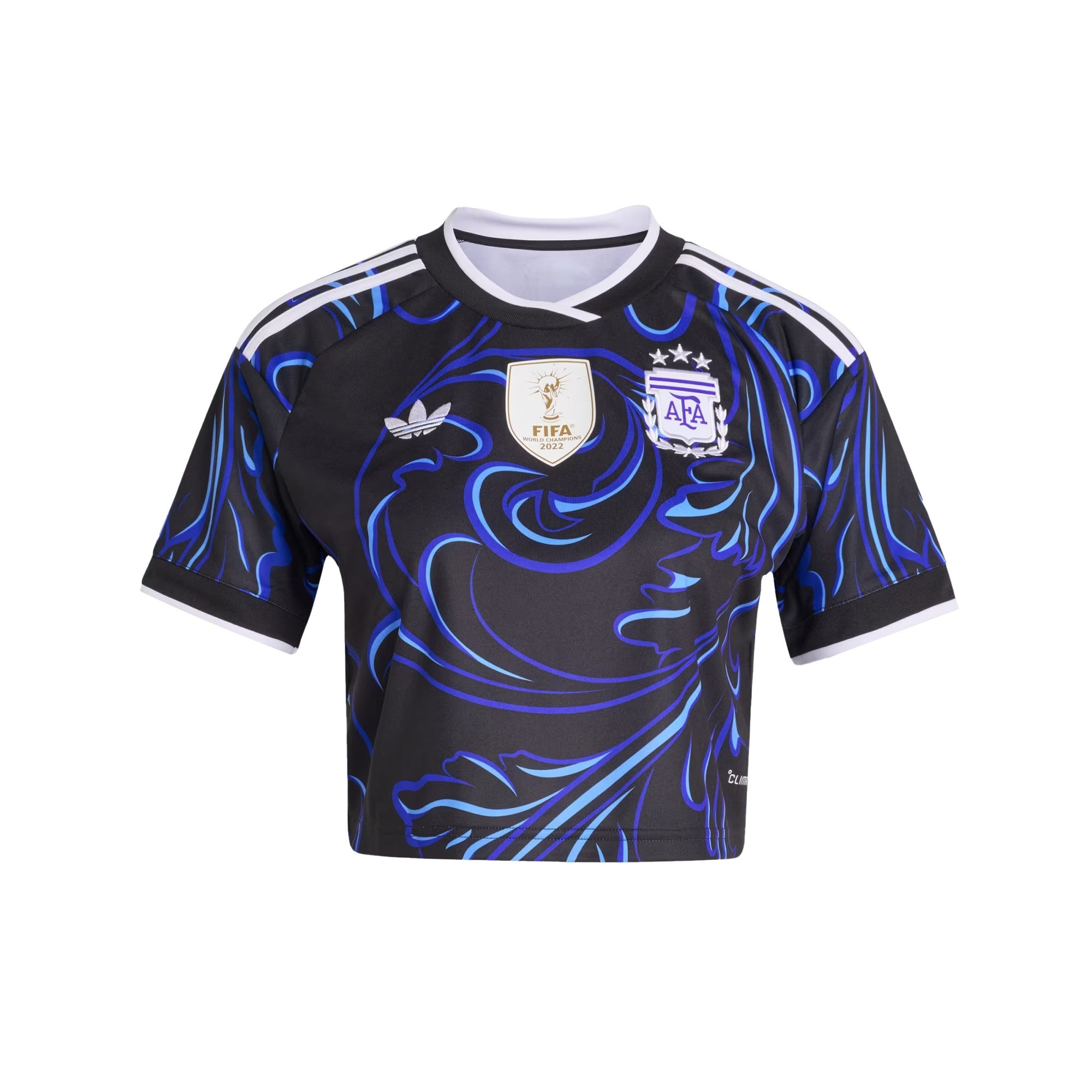 Argentina 2026 Away Women's Cropped Jersey - Black