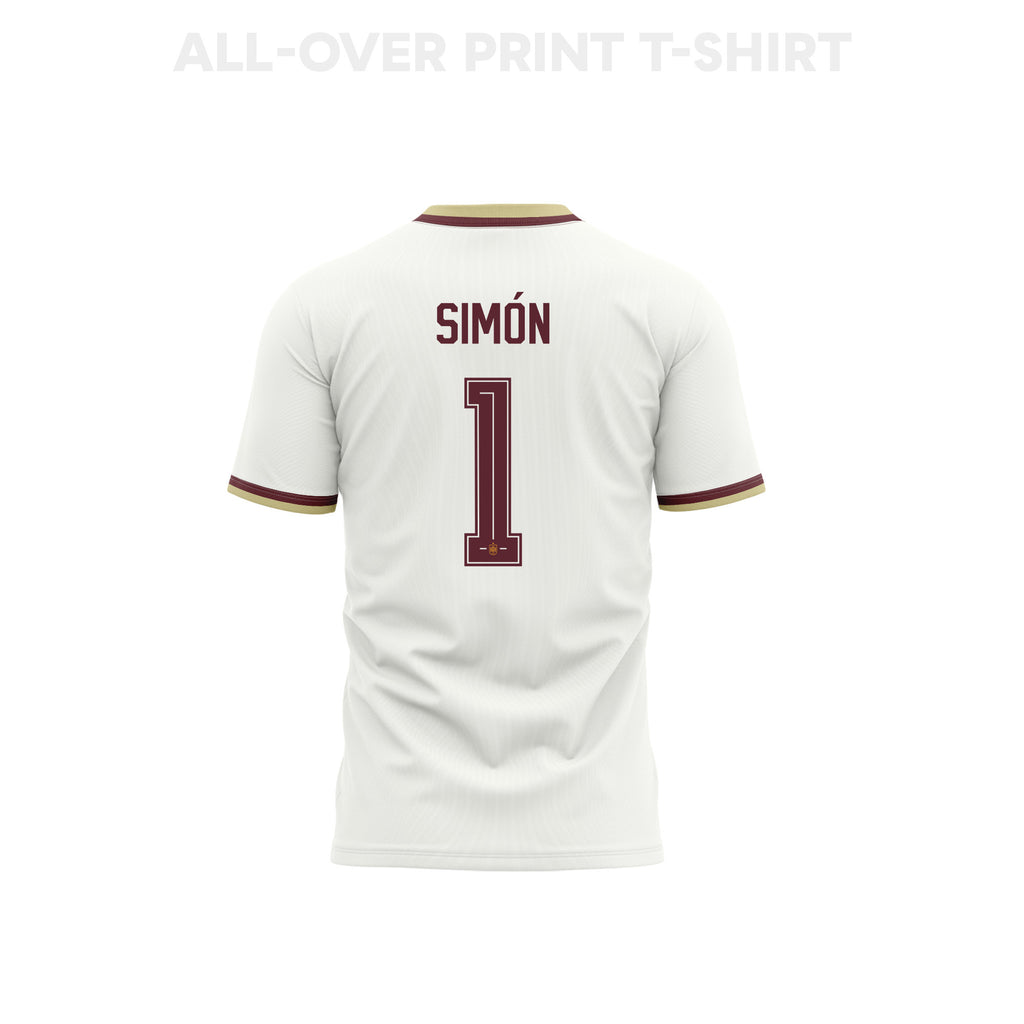 Unai Simón 1 Spain 2026 Away 3D T-Shirt Fully Printed – Unisex, White