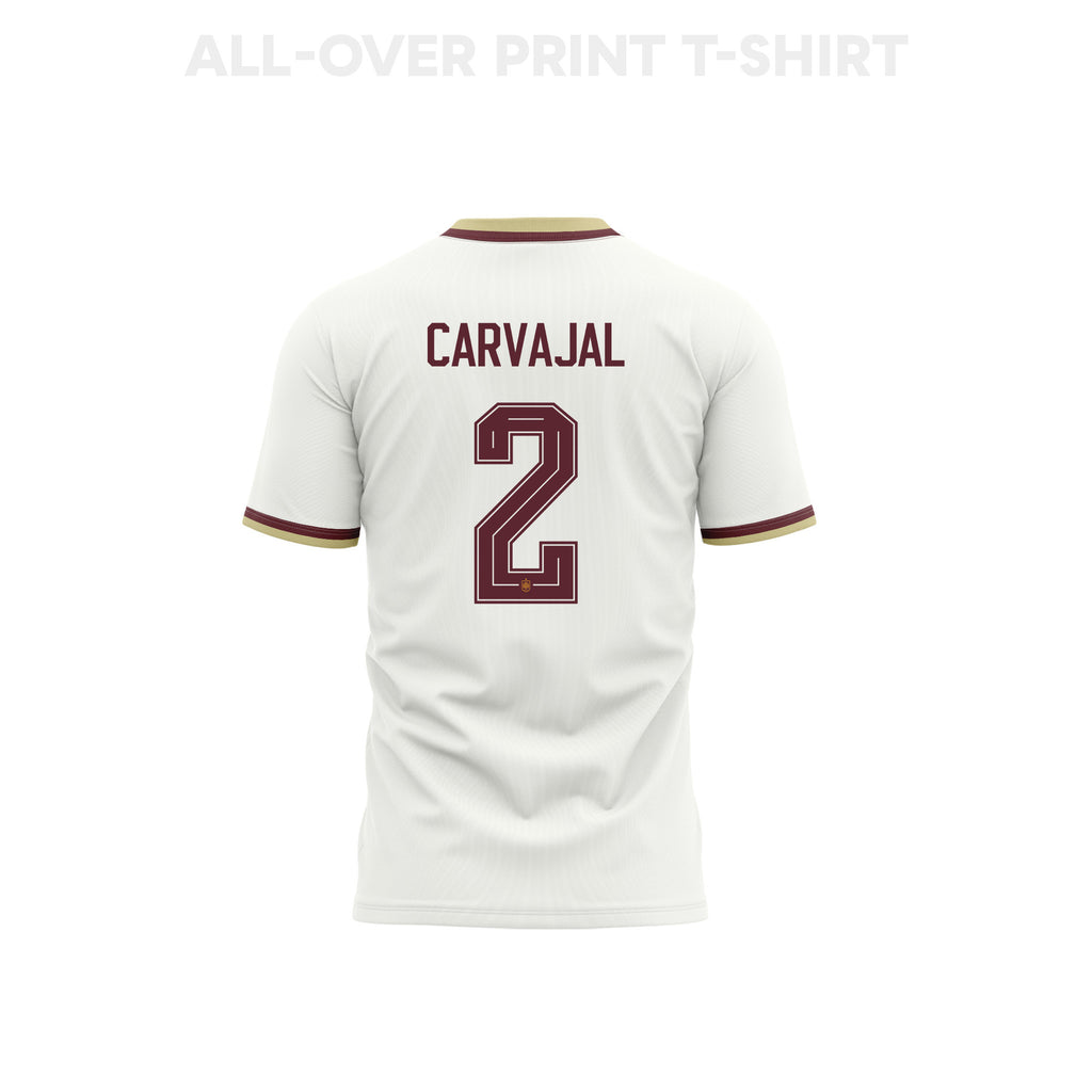 Dani Carvajal 2 Spain 2026 Away 3D T-Shirt Fully Printed – Unisex, White