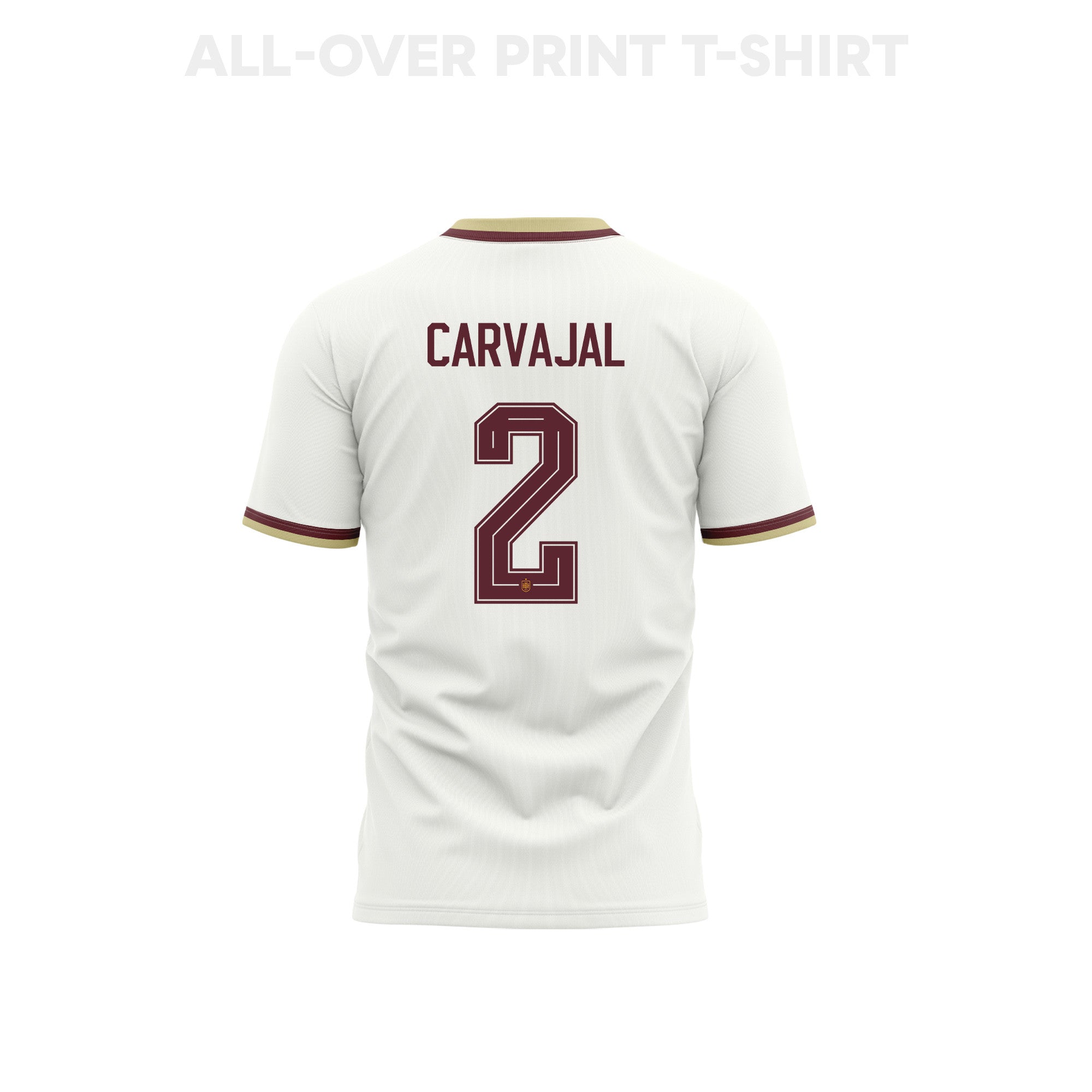 Dani Carvajal 2 Spain 2026 Away 3D T-Shirt Fully Printed – Unisex, White