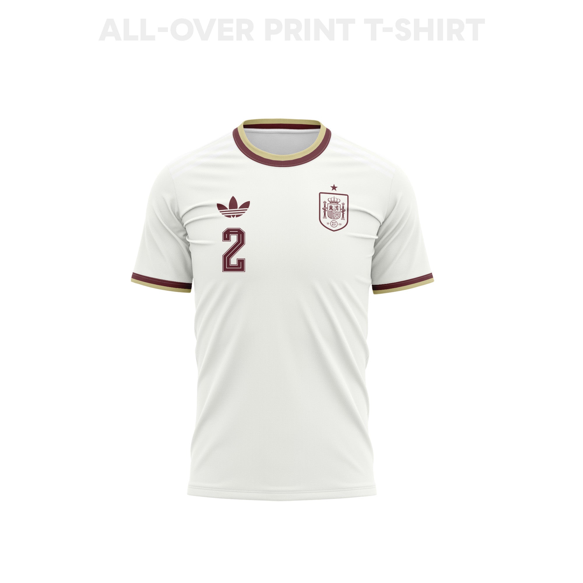 Dani Carvajal 2 Spain 2026 Away 3D T-Shirt Fully Printed – Unisex, White