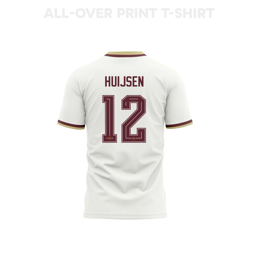 Dean Huijsen 12 Spain 2026 Away 3D T-Shirt Fully Printed – Unisex, White