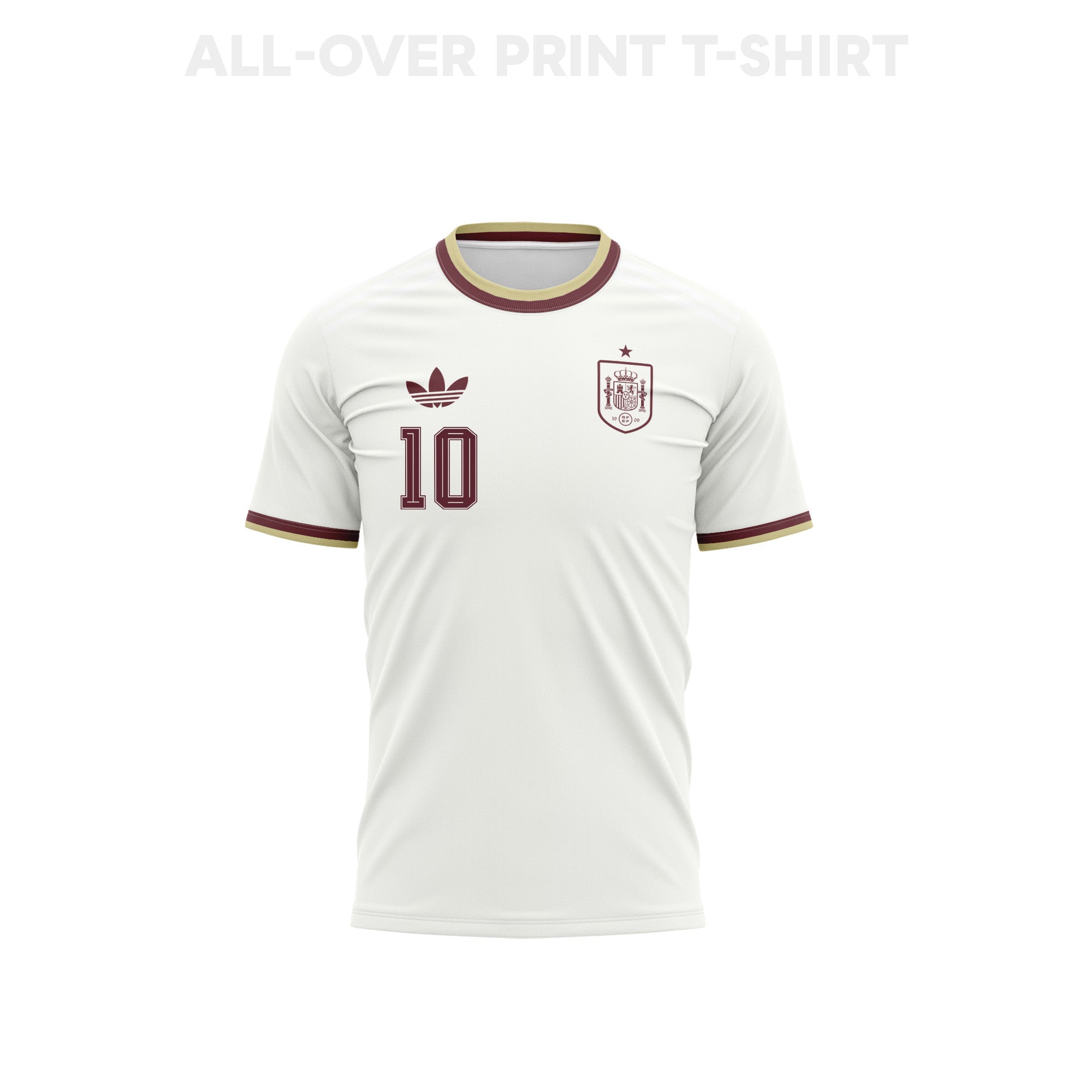 Aymeric Laporte 10 Spain 2026 Away 3D T-Shirt Fully Printed – Unisex, White