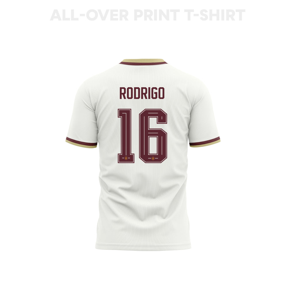 Rodri 16 Spain 2026 Away 3D T-Shirt Fully Printed – Unisex, White