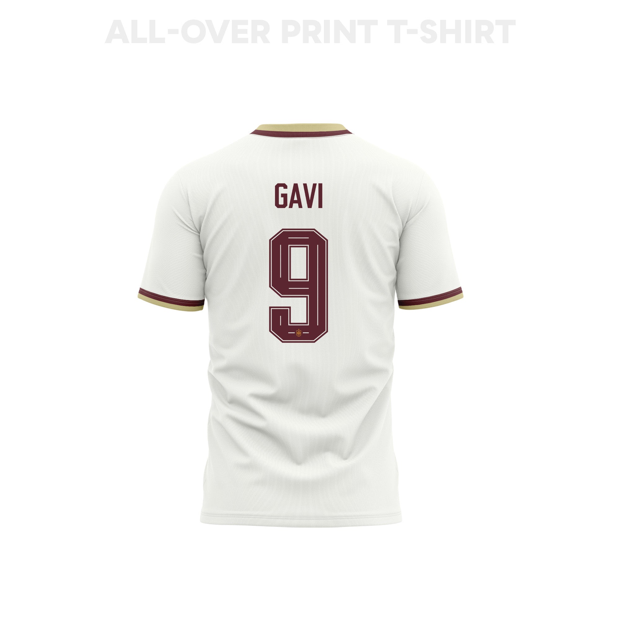 Gavi 9 Spain 2026 Away 3D T-Shirt Fully Printed – Unisex, White