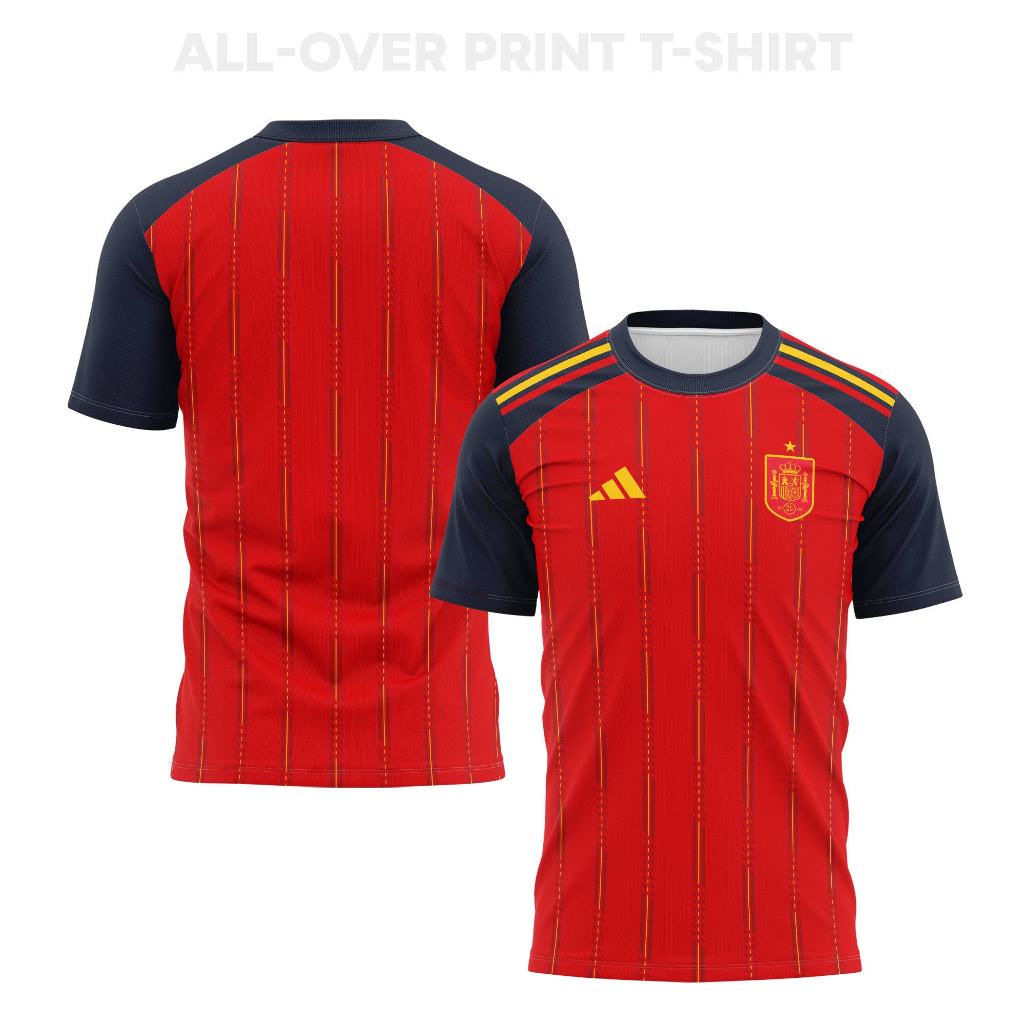 Spain 2026 Home 3D T-Shirt Fully Printed – Unisex, Red