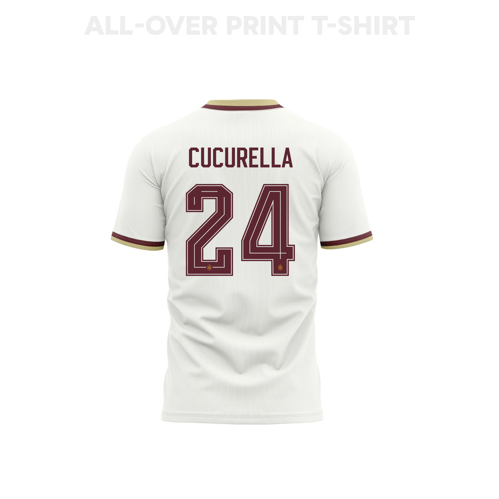Marc Cucurella 24 Youth Spain 2026 Away 3D T-shirt Fully Printed – White