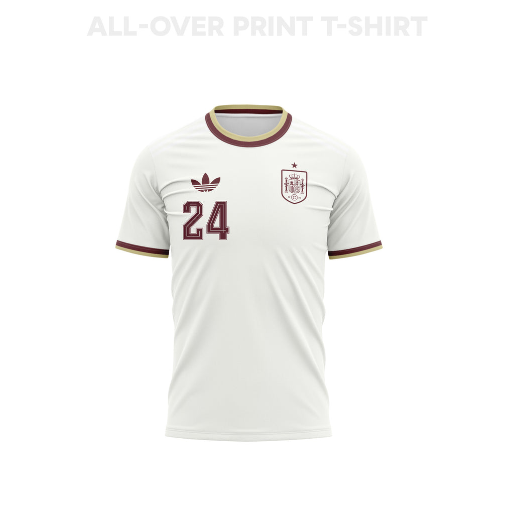 Marc Cucurella 24 Youth Spain 2026 Away 3D T-shirt Fully Printed – White
