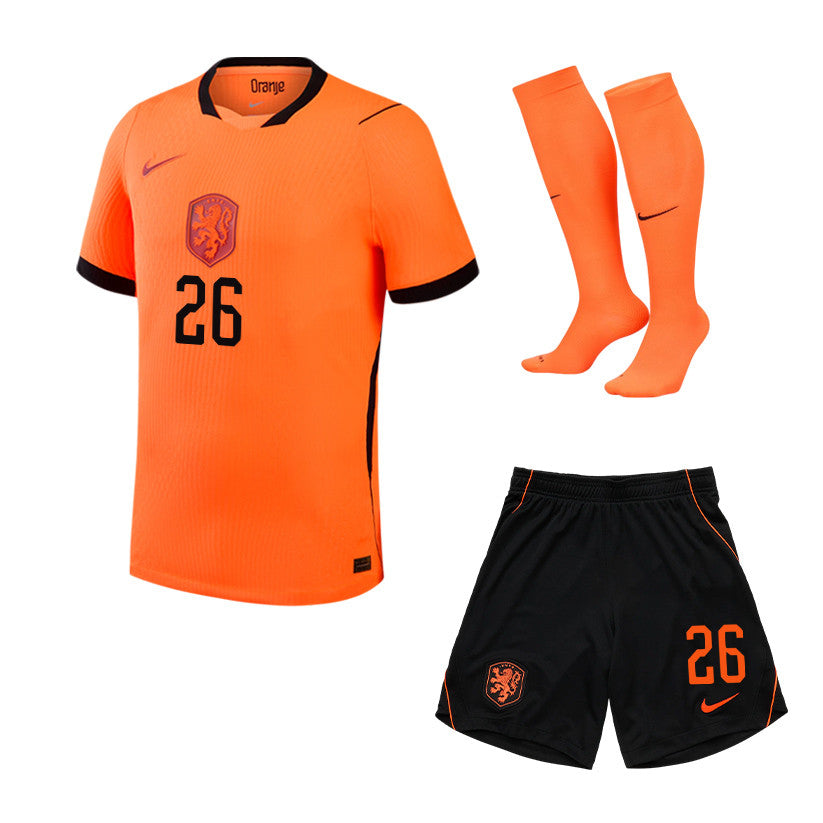 Ryan Gravenberch 26 Netherlands 2026 Home Men Kit Set – Orange