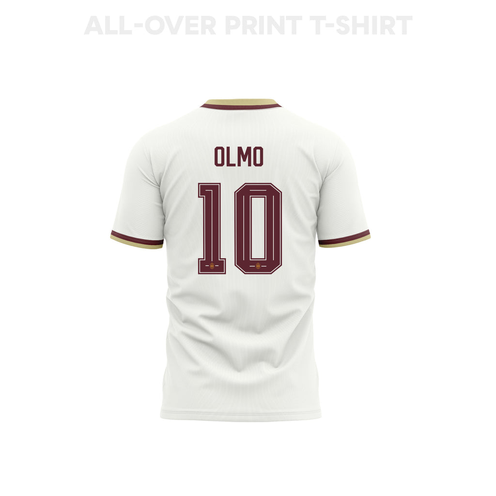 Dani Olmo 10 Youth Spain 2026 Away 3D T-shirt Fully Printed – White