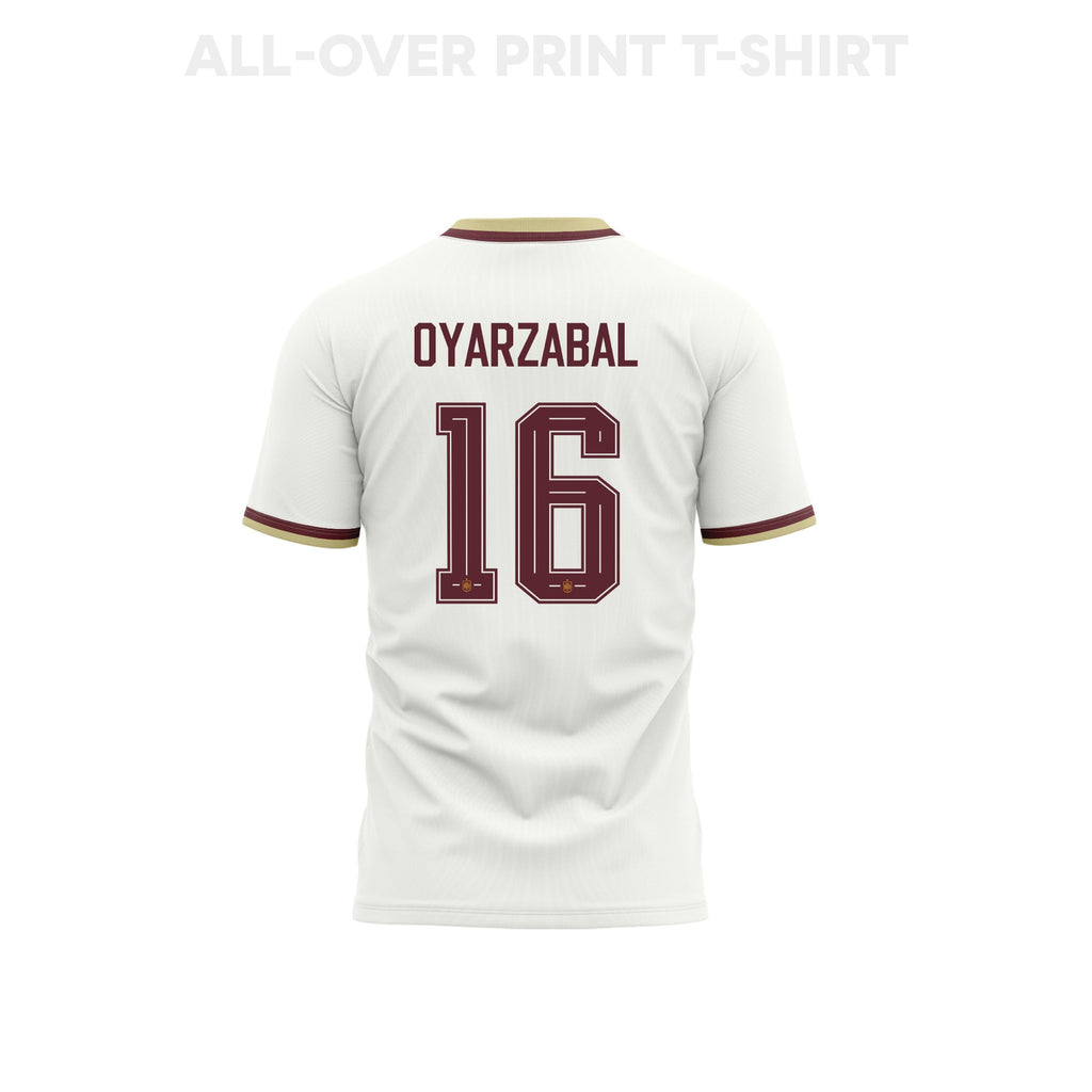 Mikel Oyarzabal 16 Youth Spain 2026 Away 3D T-shirt Fully Printed – White