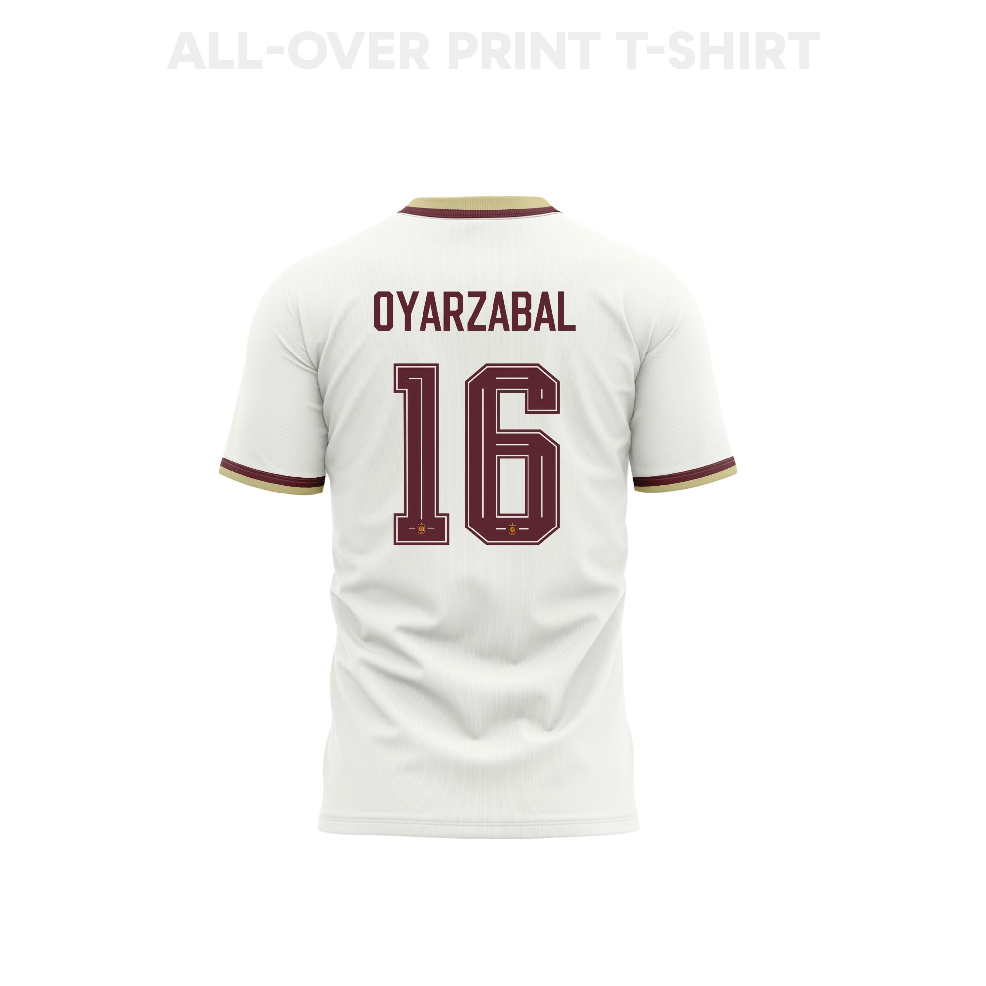 Mikel Oyarzabal 16 Youth Spain 2026 Away 3D T-shirt Fully Printed – White
